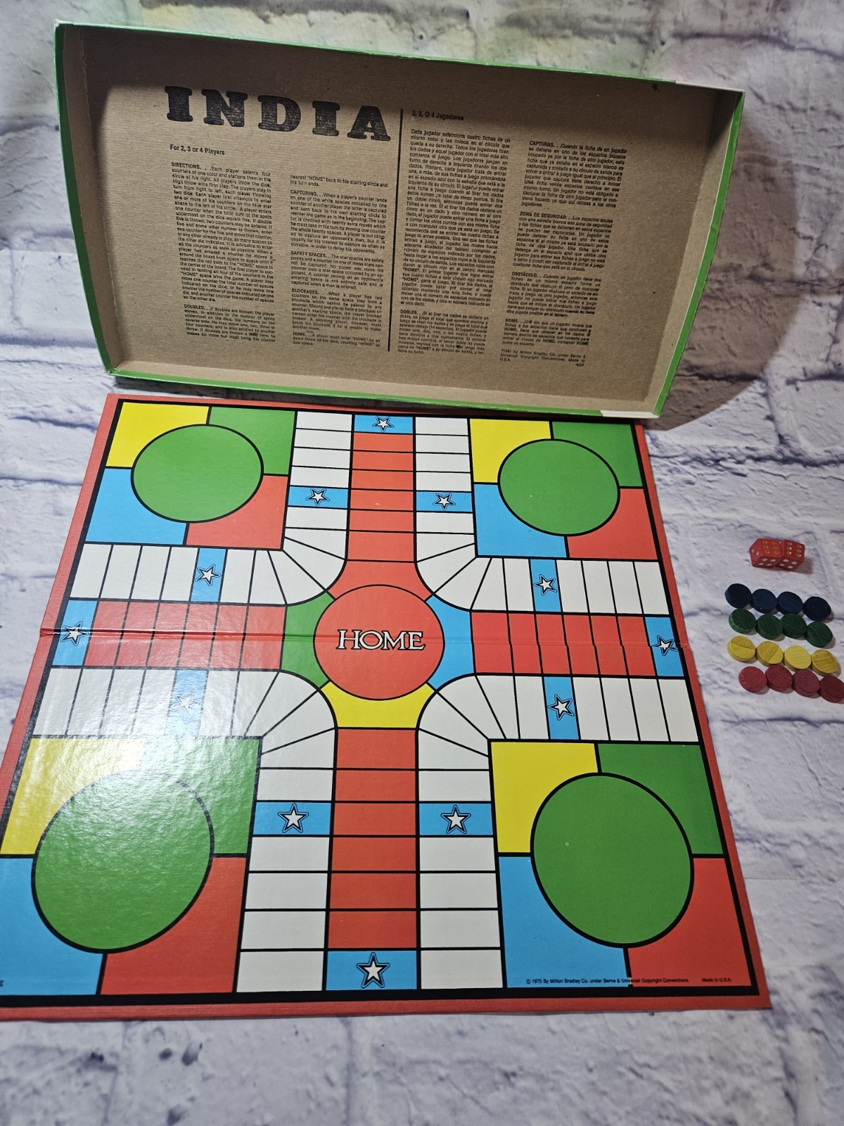 The Game of India by Milton Bradley – 1981 – COMPLETE – Vintage Board Game