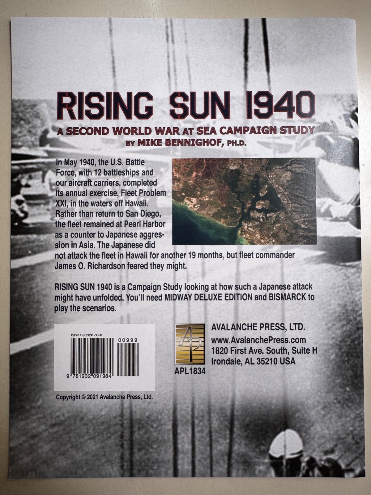 Avalanche Press Rising Sun 1940 A Second World War at Sea Campaign Study.
