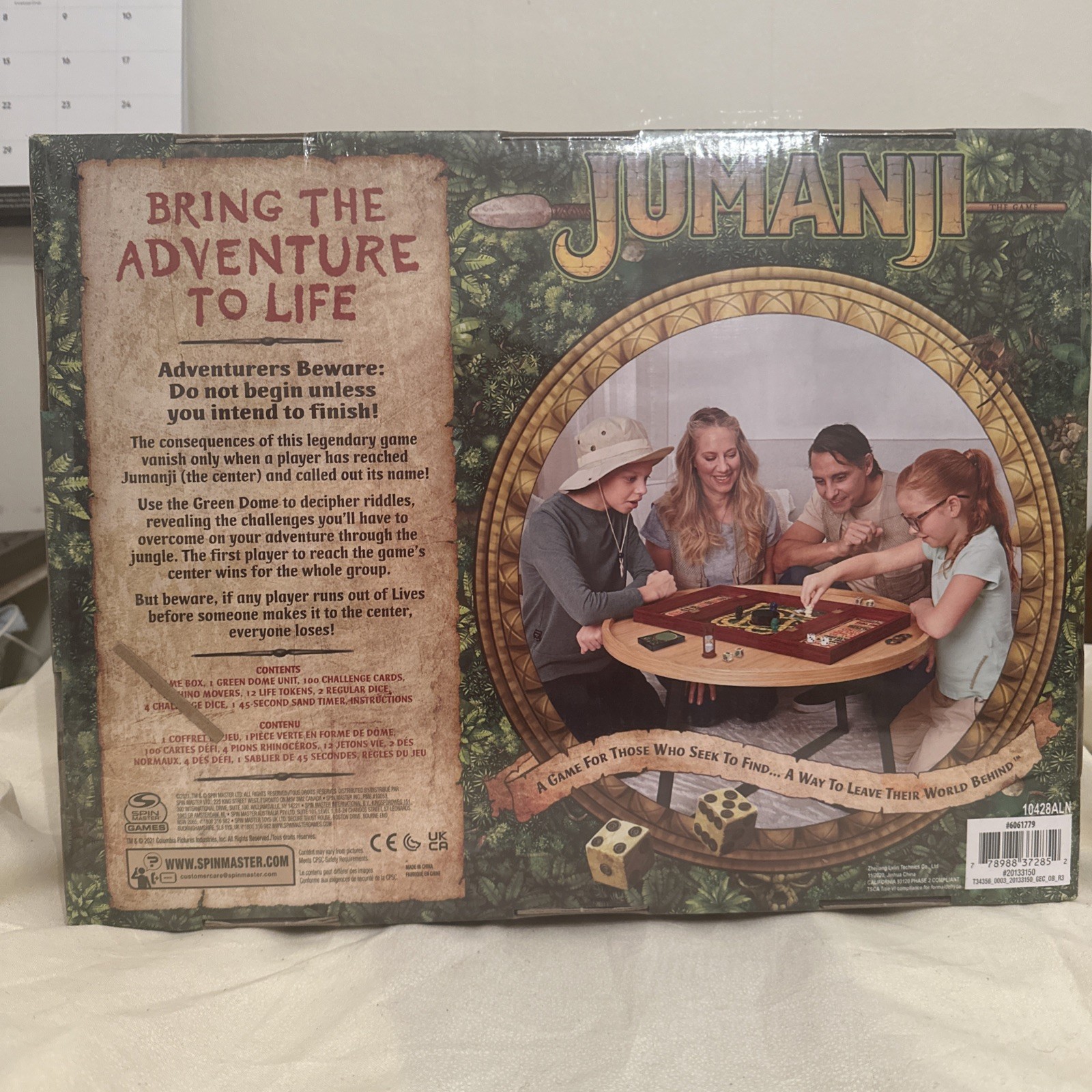 Jumanji The Game Real Wooden Box Edition of the Classic Adventure Board Game NEW