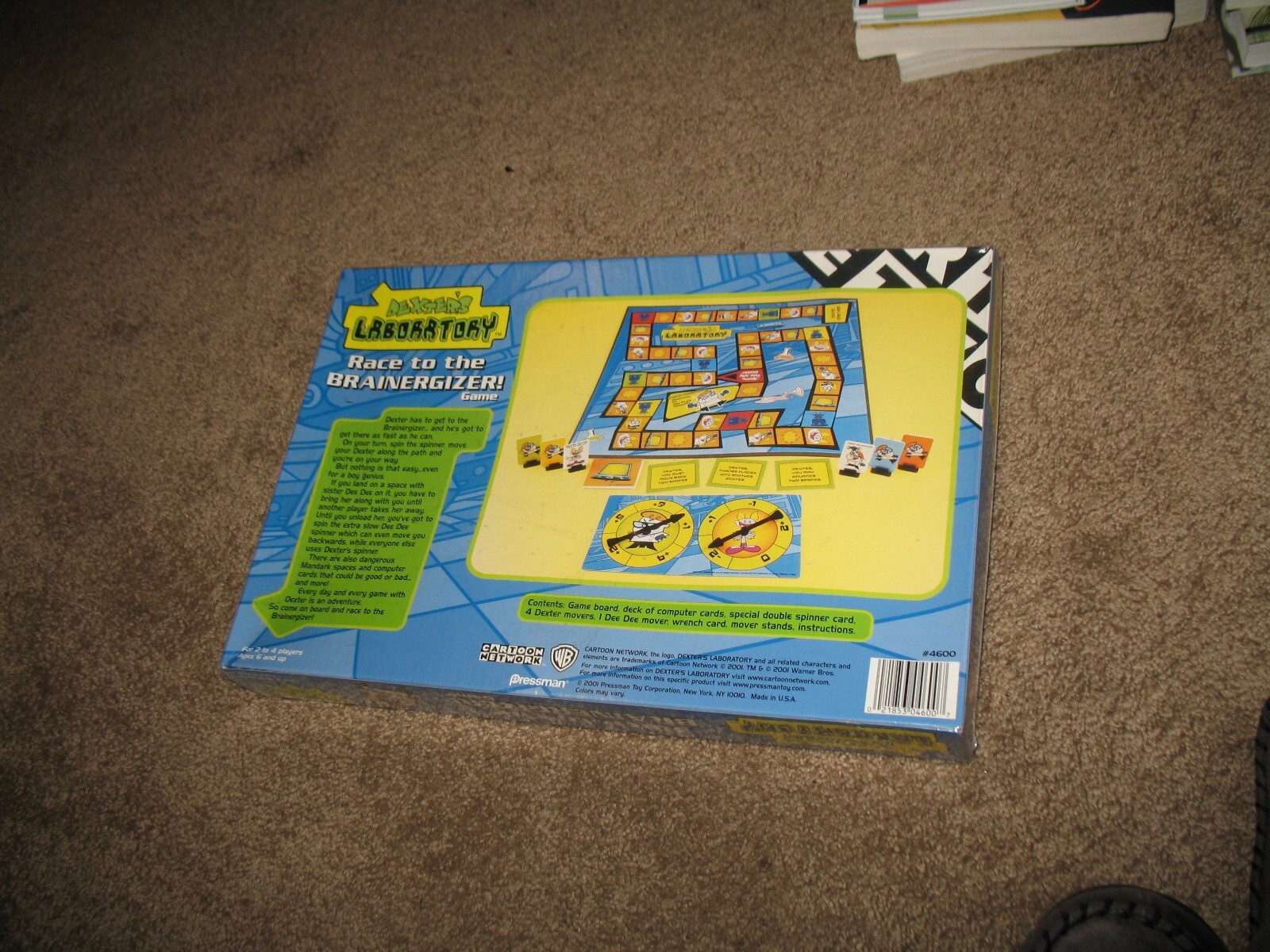2001 CARTOON NETWORK DEXTERS LABORATORY GAME RACE TO THE BRAINERGIZER NEW SEALED