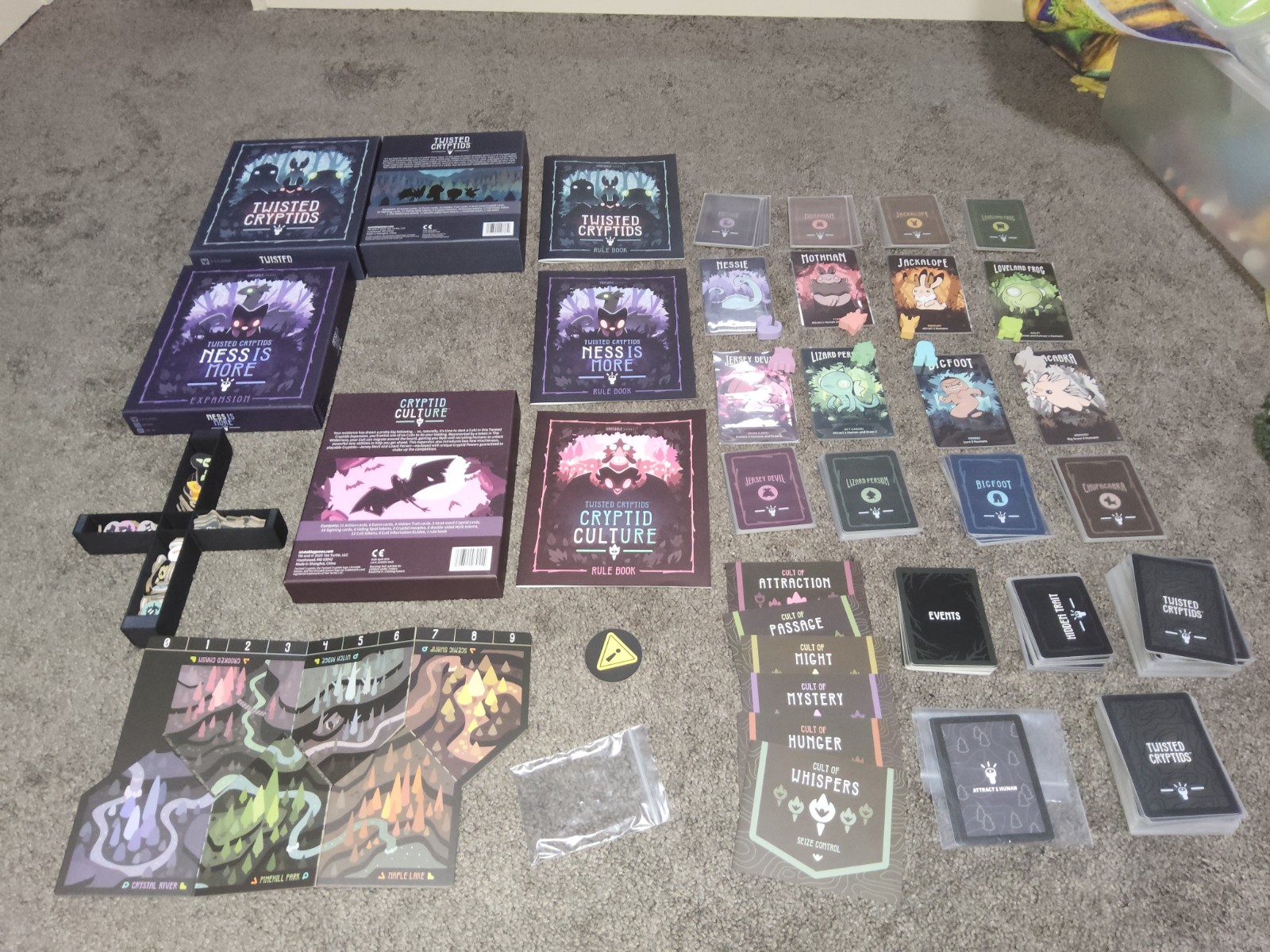 Twisted Cryptids Kickstarter Cryptid Culture Base Game Ness Is more Expansion 3