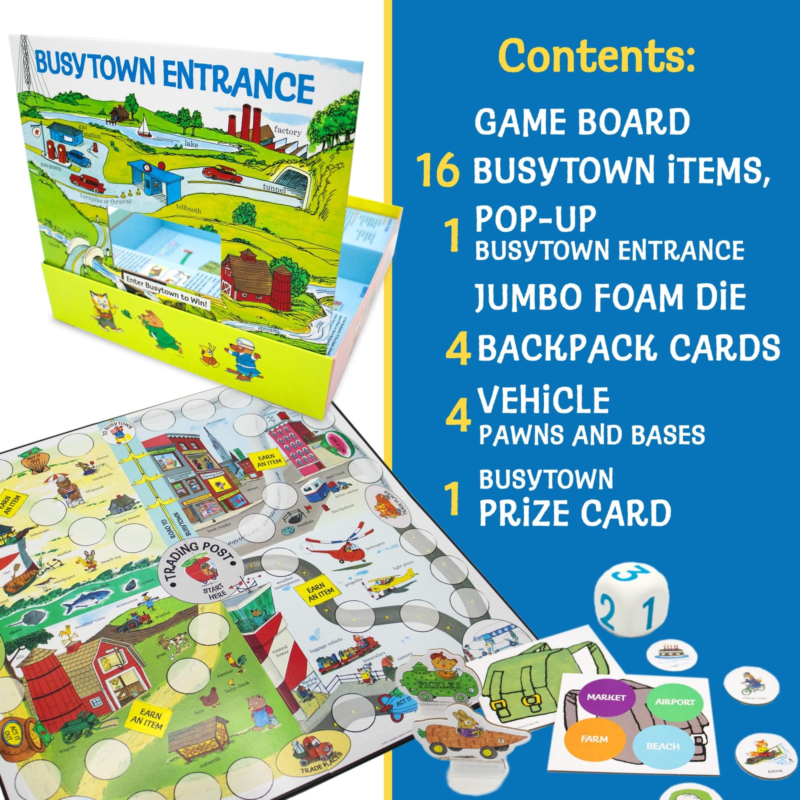 , Richard Scarry’s Busy Day Game, Based on Early Reader Books for Preschool, …