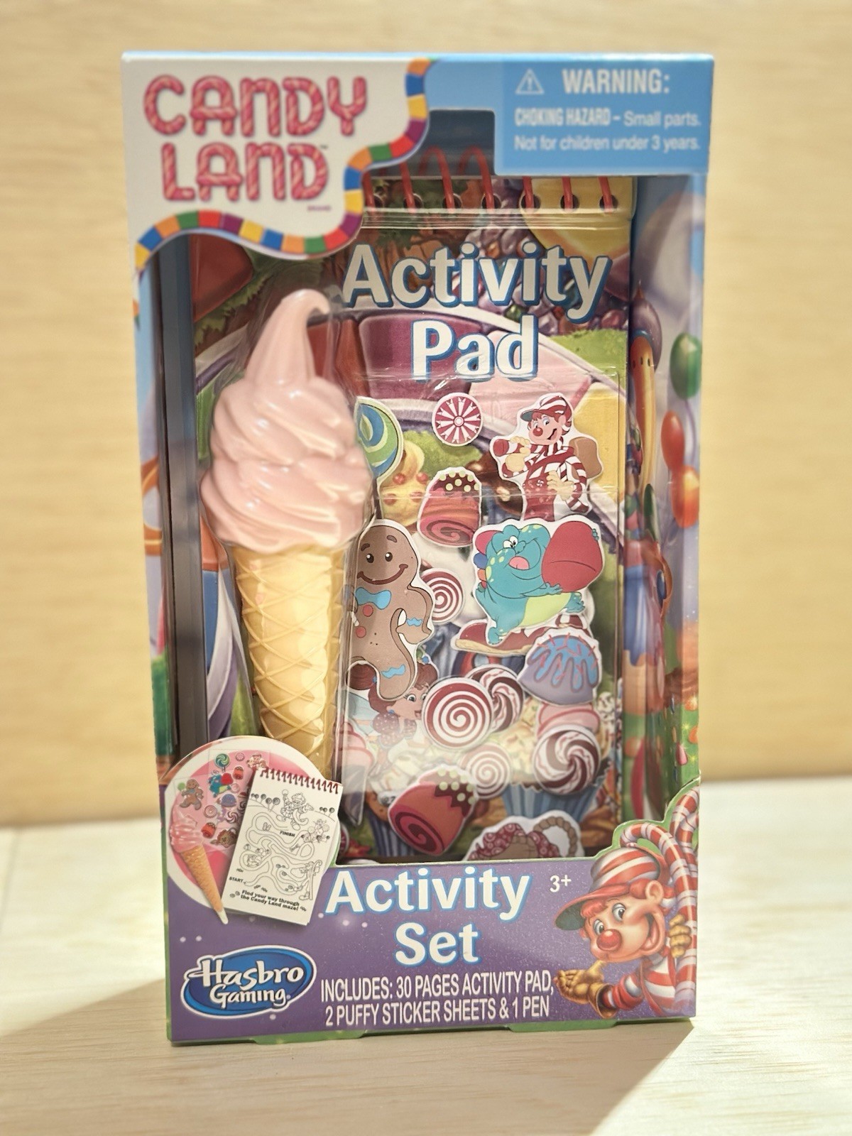 Hasbro Candy Land Activity Pad 3O Pages Includes Stickers & Pen~ Ages 3+