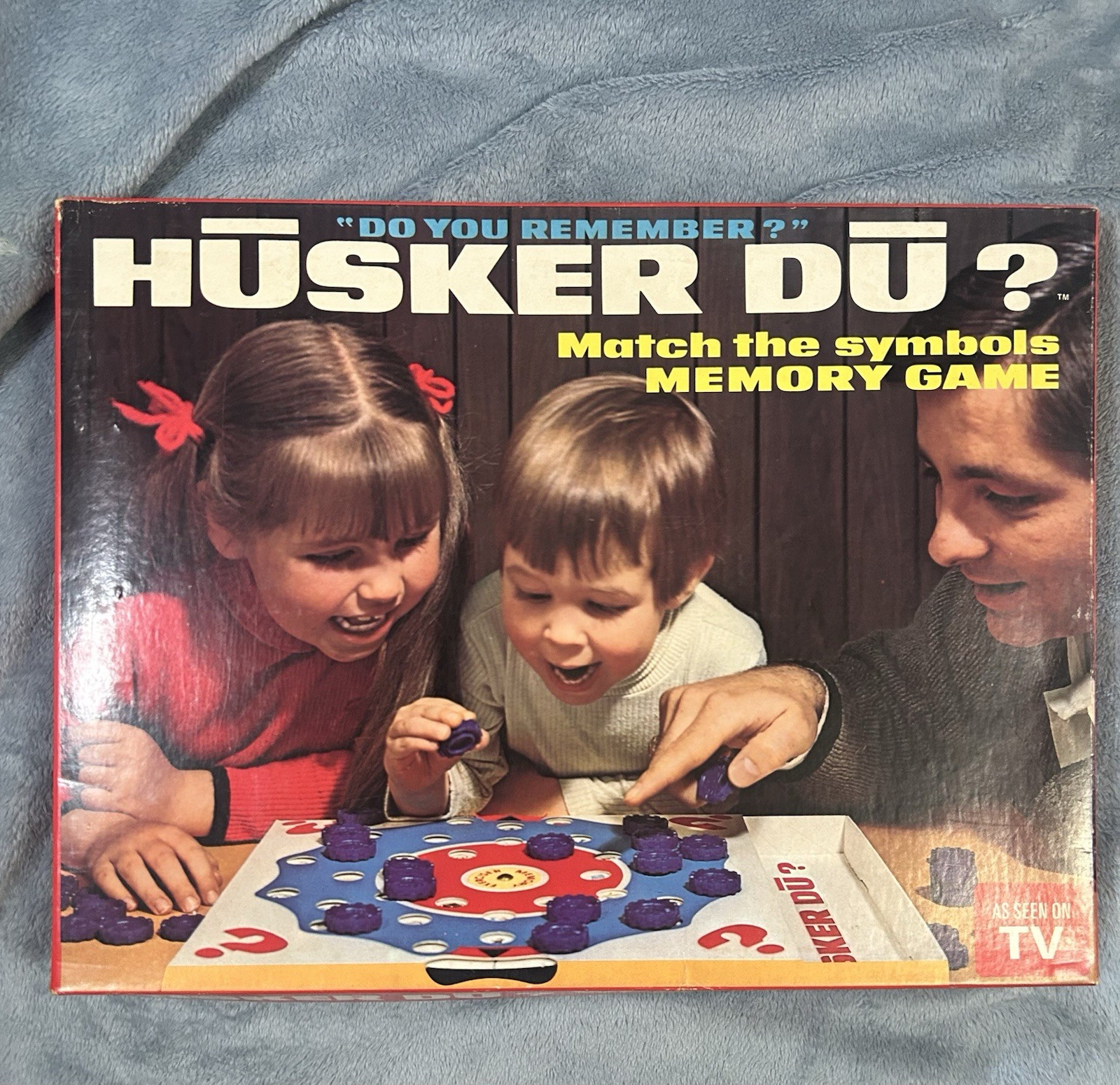 Vintage 1970 Husker Du? Regina Memory Matching Board Game