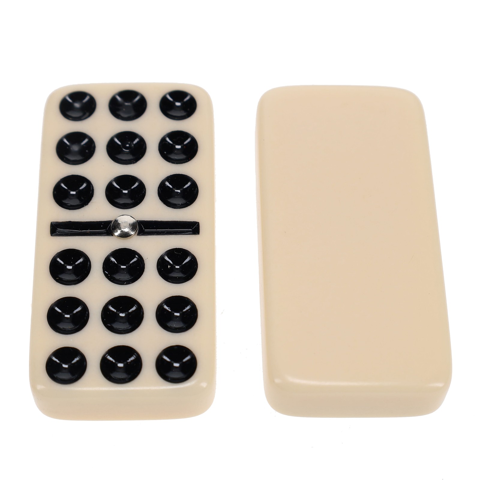 WE Games Double Nine Dominoes – Ivory Tiles, Thick Size