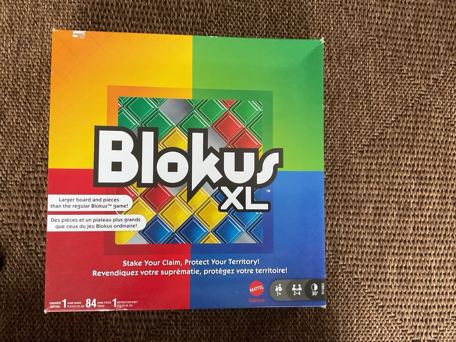 Mattel Games Blokus XL Board Games for Family Night Open And Damaged Box See Pic
