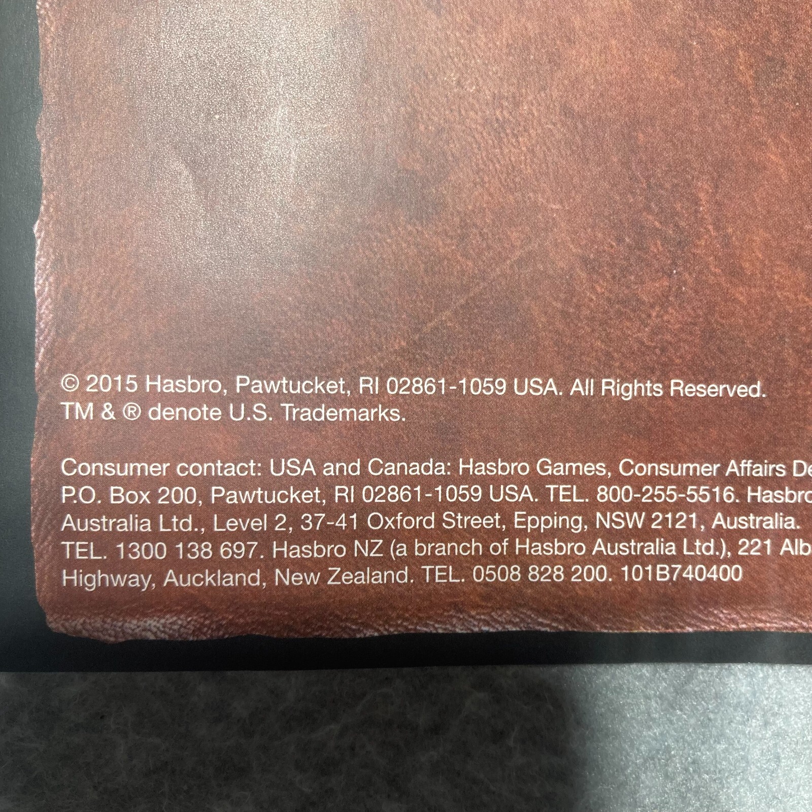 Risk Board Game by Hasbro 2015 Parts Replacement Instruction Manual Only
