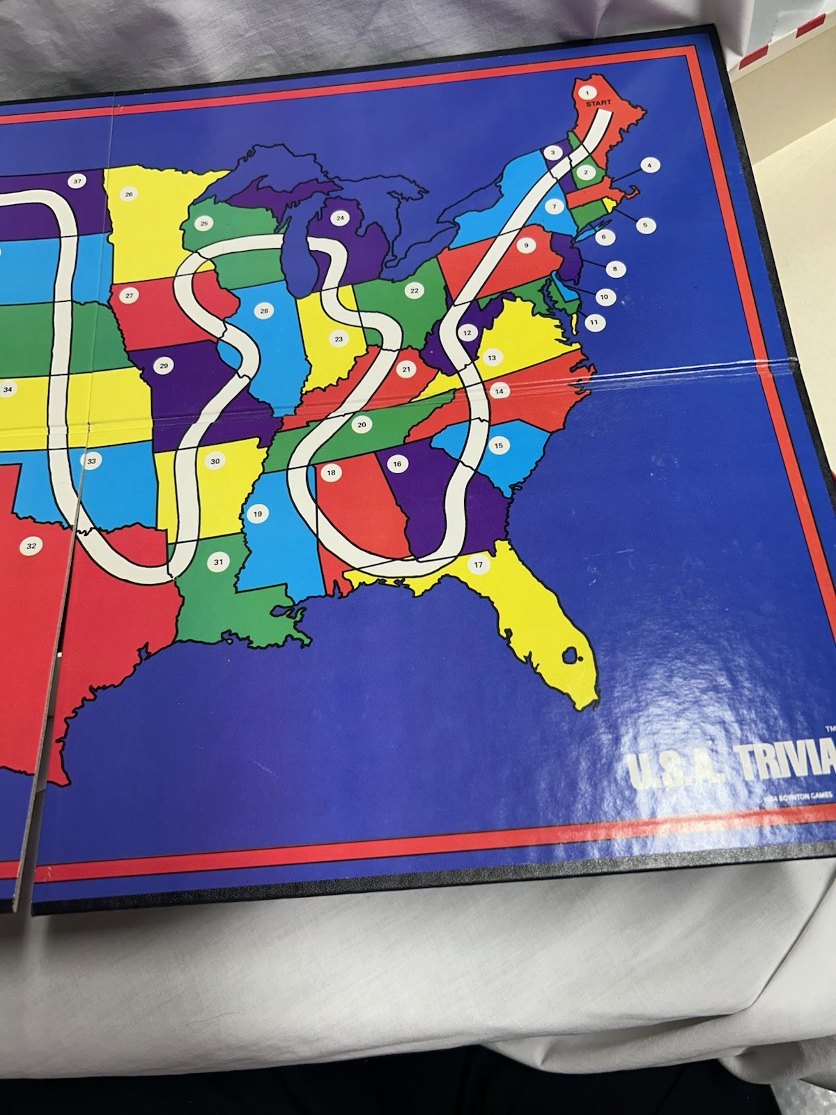 Vintage U.S.A. Trivia A Fun and Patriotic Board Game 1989 Complete