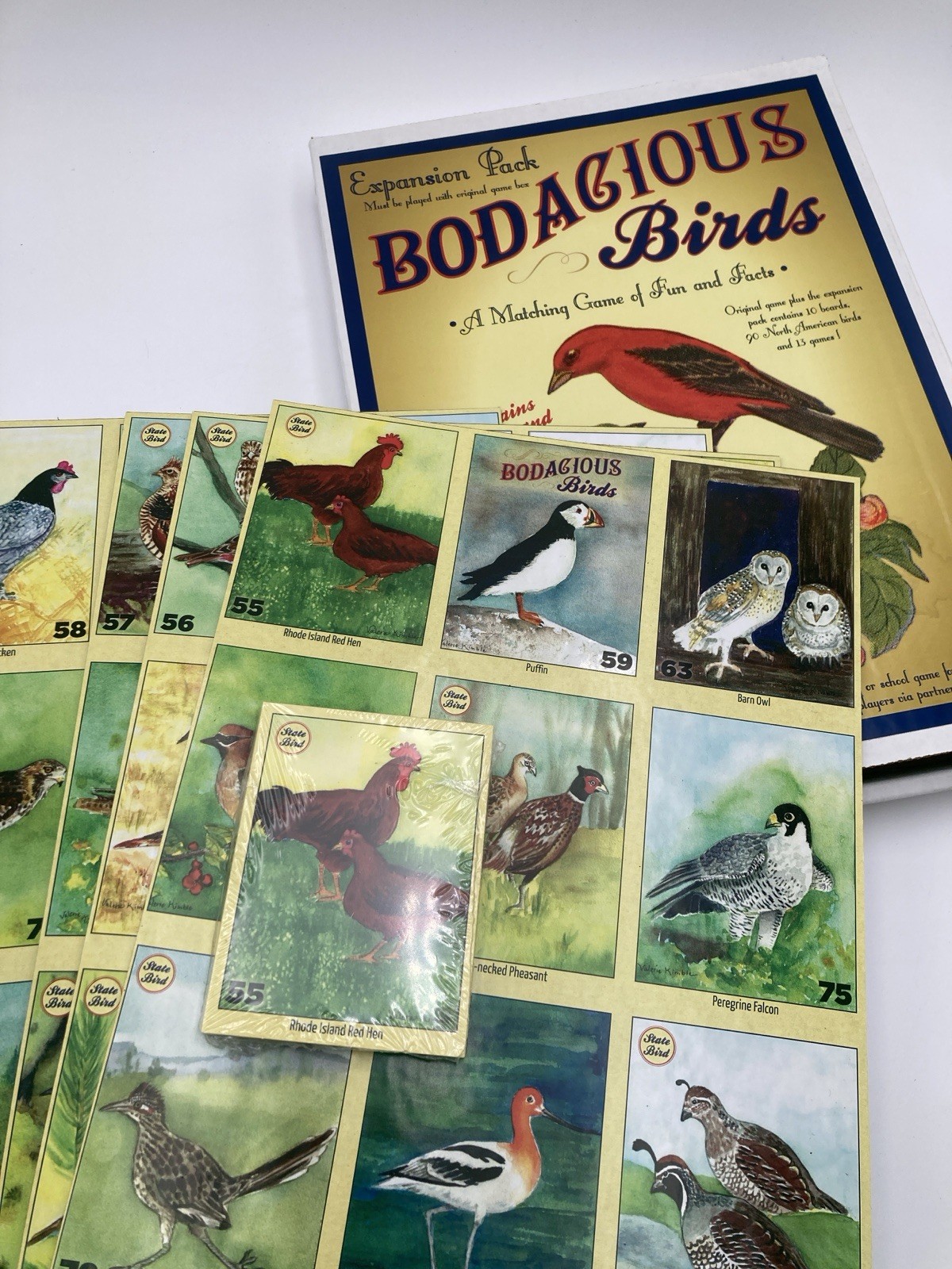 Bodacious Birds Board Game w Expansion Pack RARE Independent Retired, 13 in 1