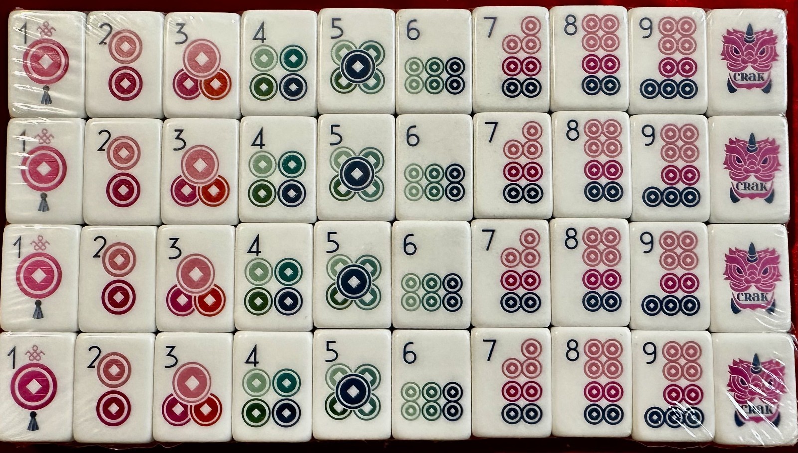 DARK GREEN – 4 Layer Acrylic Mahjong Tiles Full American Set 160 Tiles US SELLER