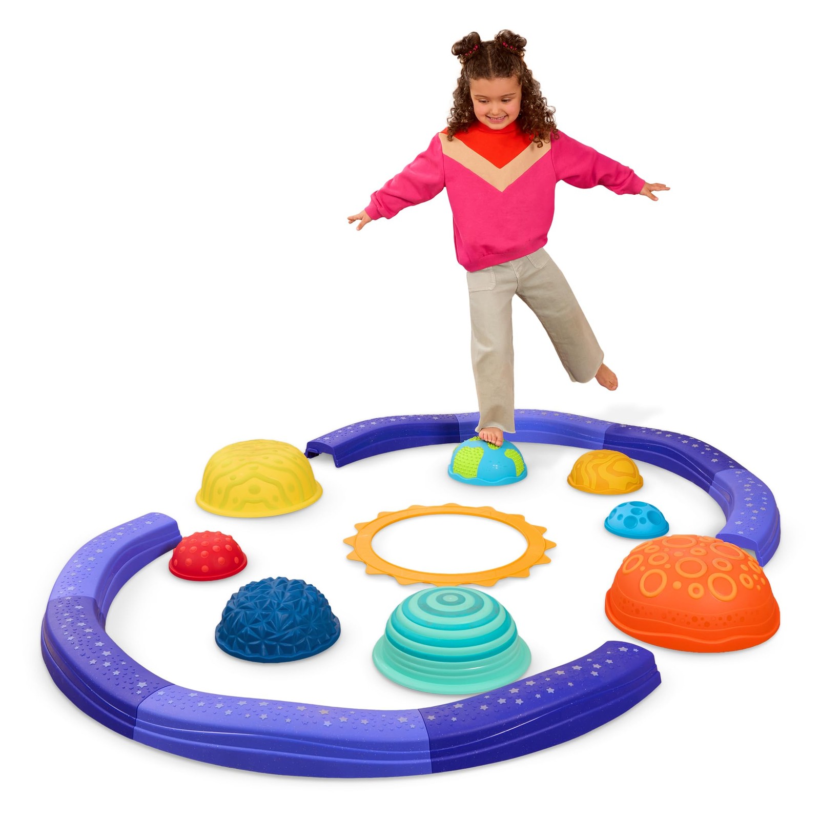 Balance Beam for Kids Interlocking Sensory Pods Active Play Toddlers Battat