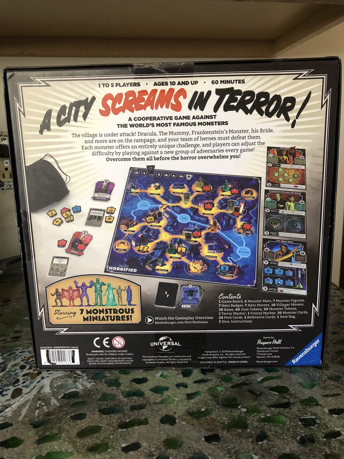 Universal Studios Monsters Game. Prosperous Hall Ravensburger. New Open Box