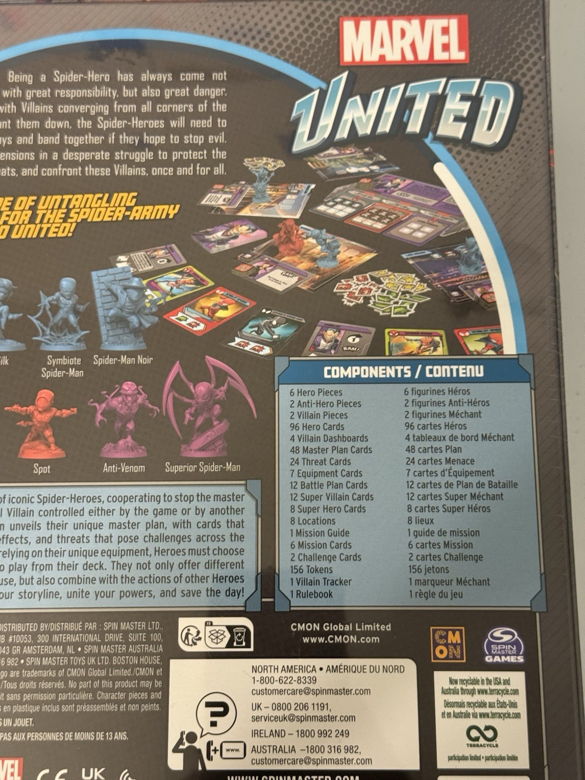 Marvel United Spider Geddon Board Game 1 To 4 Players Ages 14 And Up