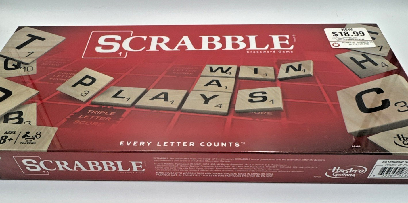 Hasbro Scrabble Game – Family Game Night Traditional Board Game Educational NEW
