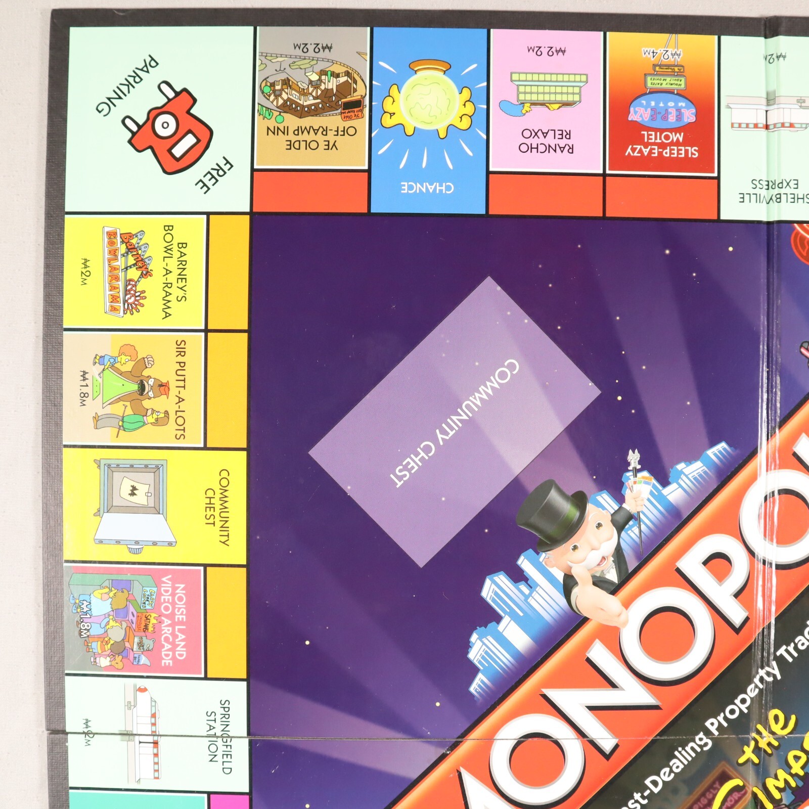 Monopoly The Simpsons Edition Board Game Electronic Cash 2009 Board Only