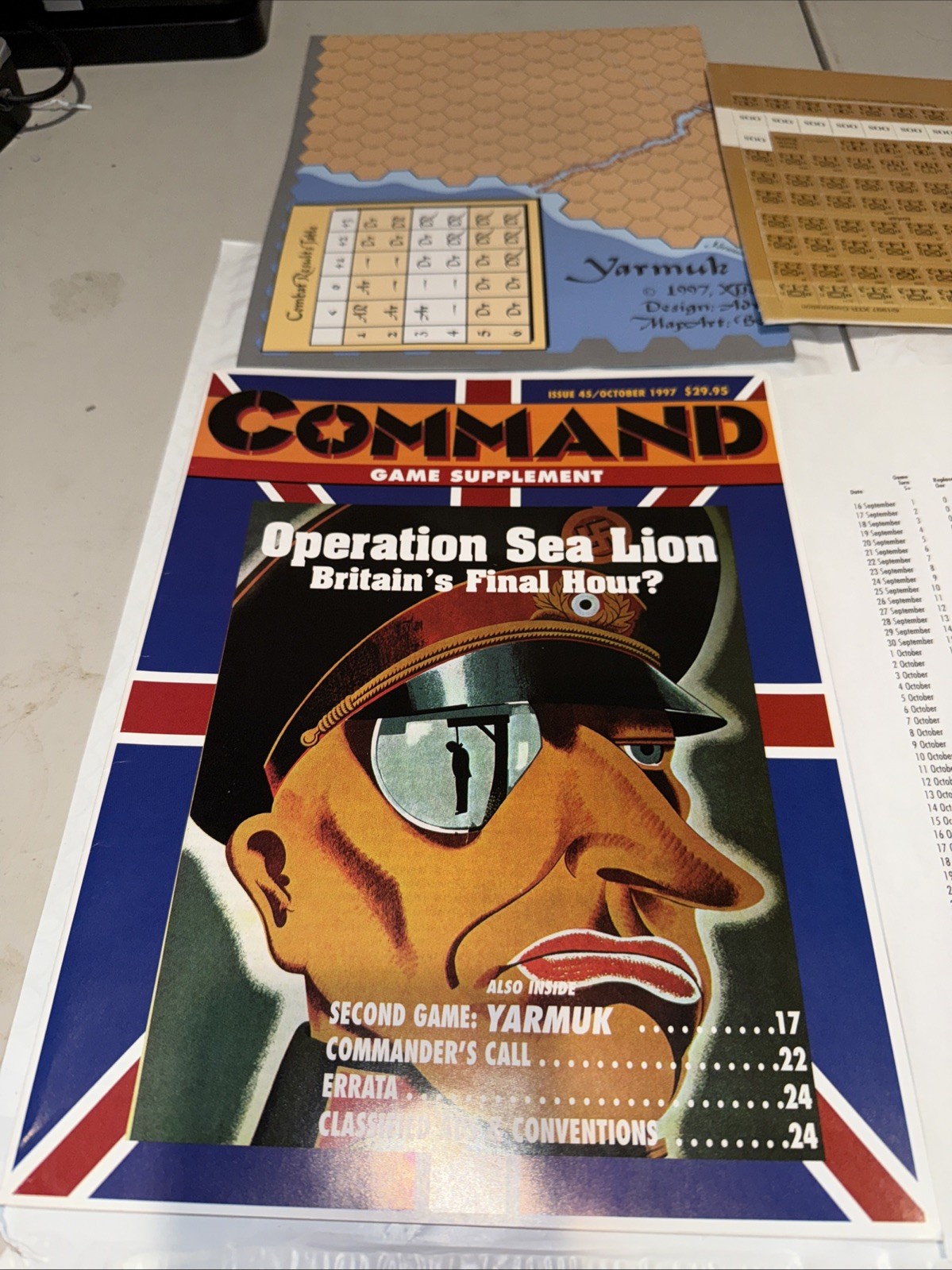 Command Magazine Issue 45: Game Supplement: Operation Sea Lion/Yarmuk: Unpunched