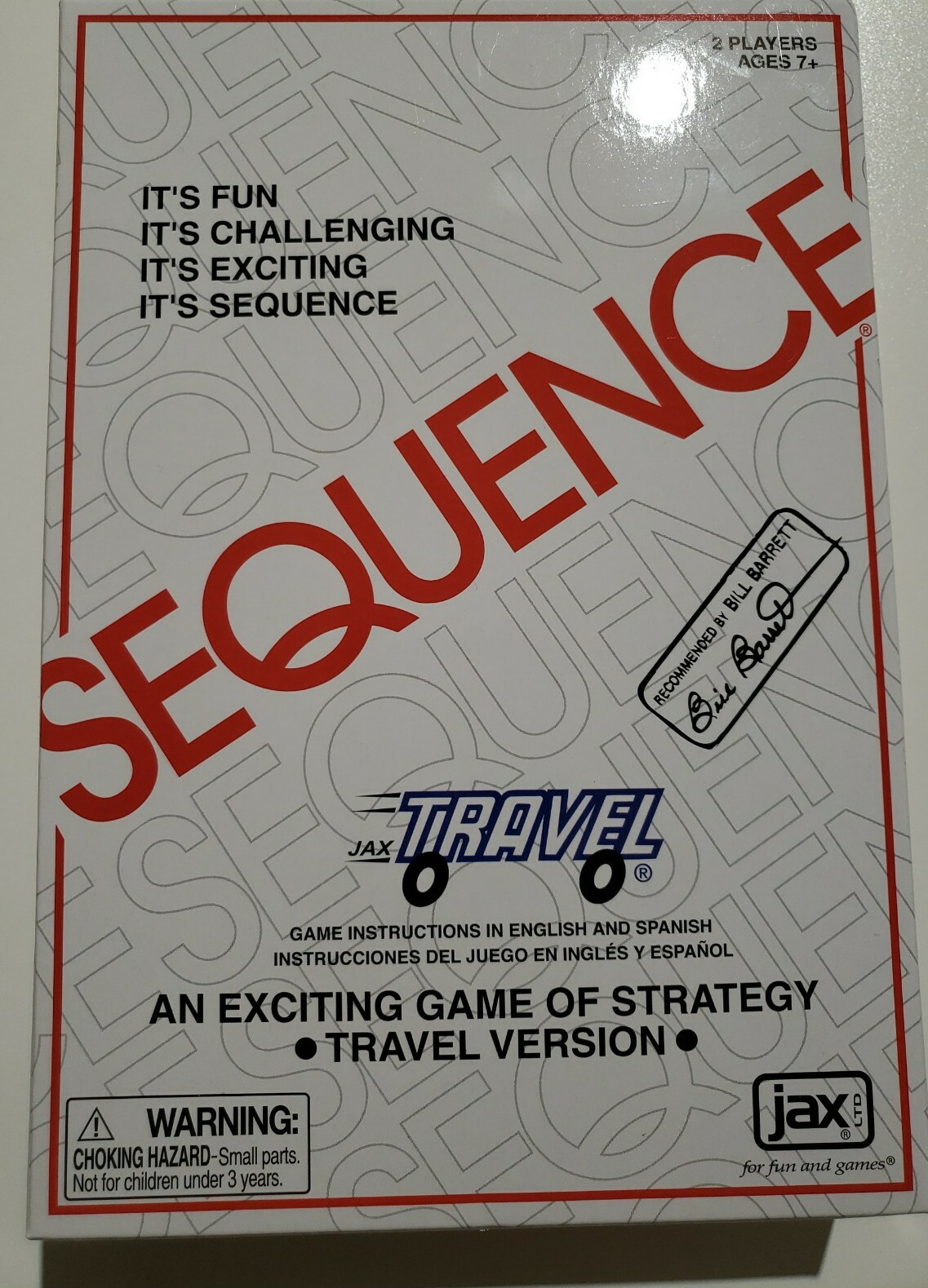 Jax Boardgame Travel Sequence New with travel case