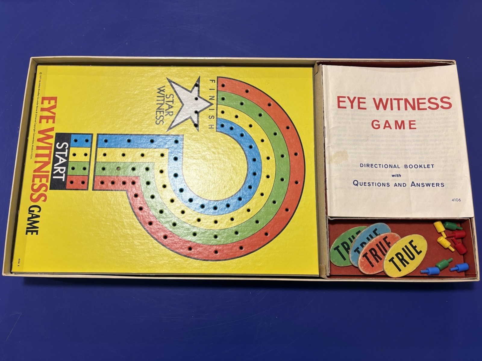 Vintage Eye Witness Game. ©️1971 Milton Bradley Co.