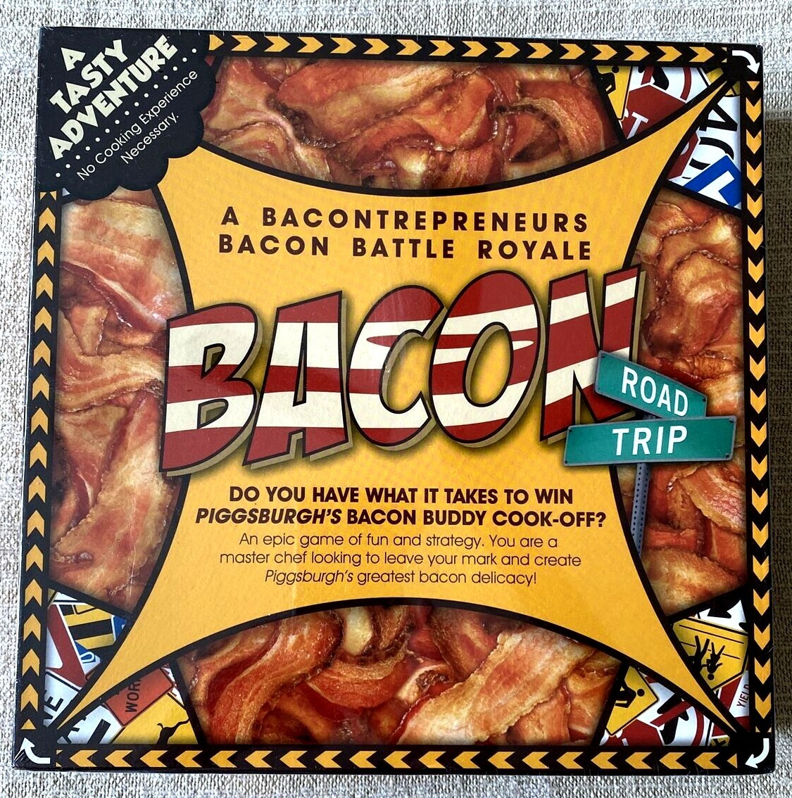 Bacon Road Trip Board Game- Bacontrepreneurs Battle Royale- Master Chef Cookoff