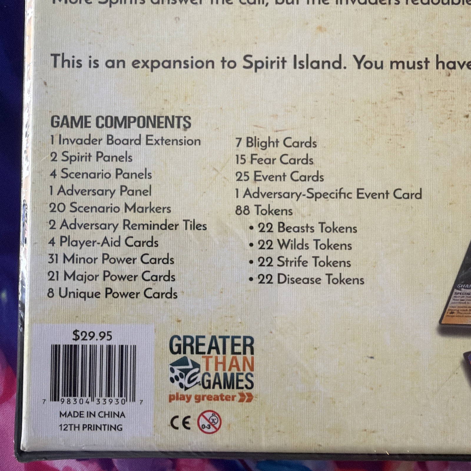 New Sealed Spirit Island Branch & Claw Expansion Board Game Greater Than Games