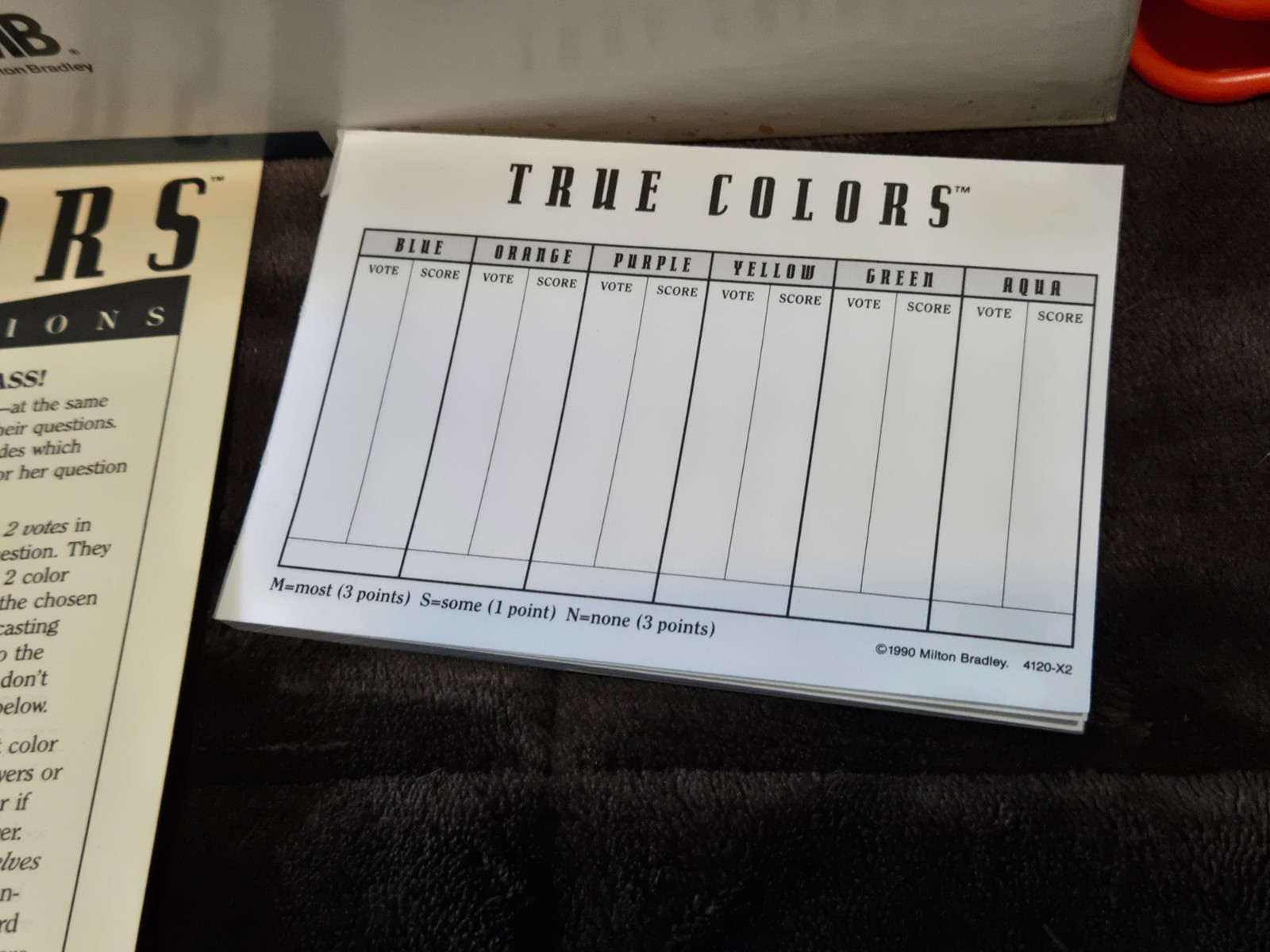True Colors Card Game, Milton Bradley, 1990, *Complete Game* Vintage