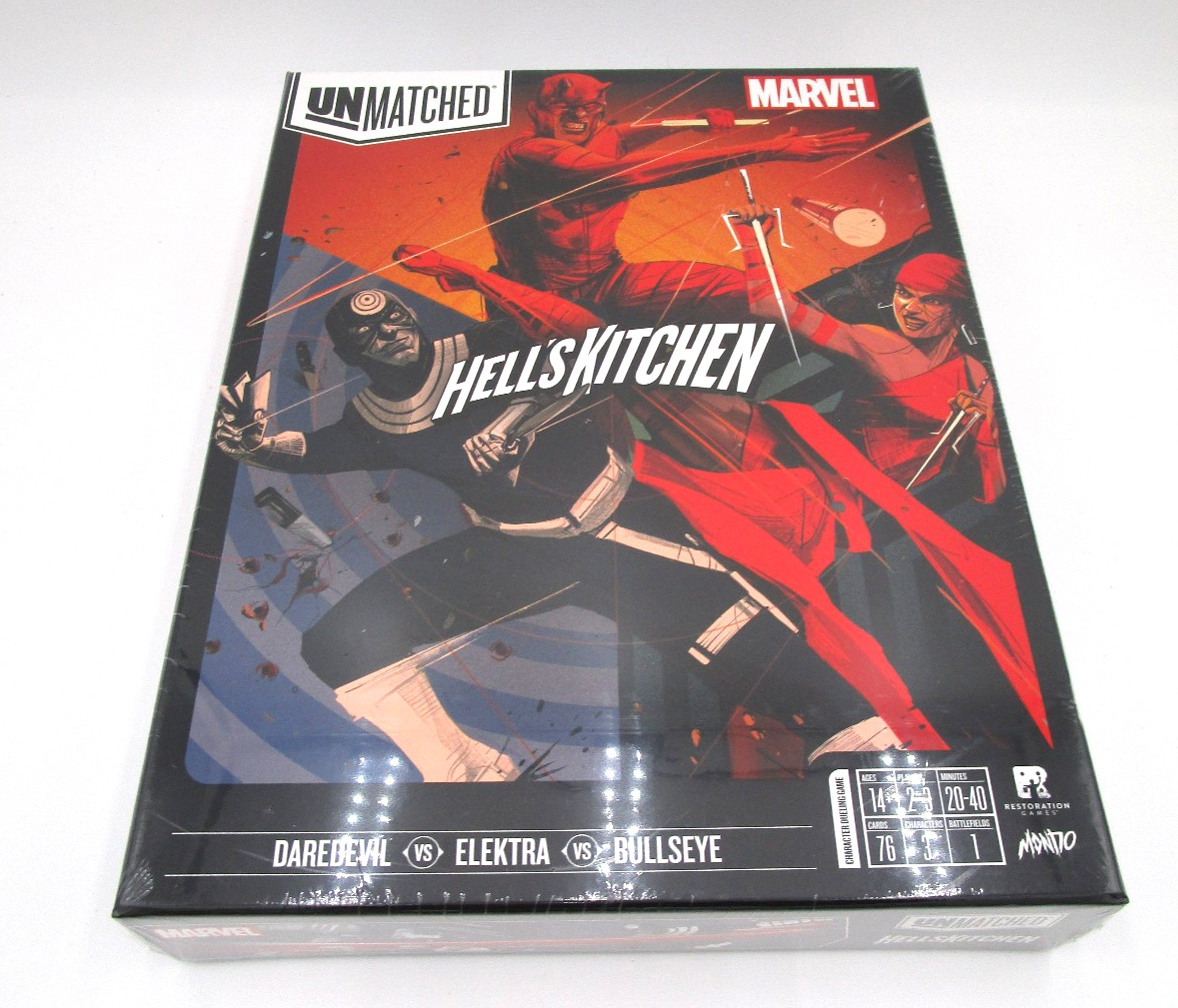 Unmatched: MARVEL HELLS KITCHEN Board Game Sealed Daredevil Elektra Bullseye NIB
