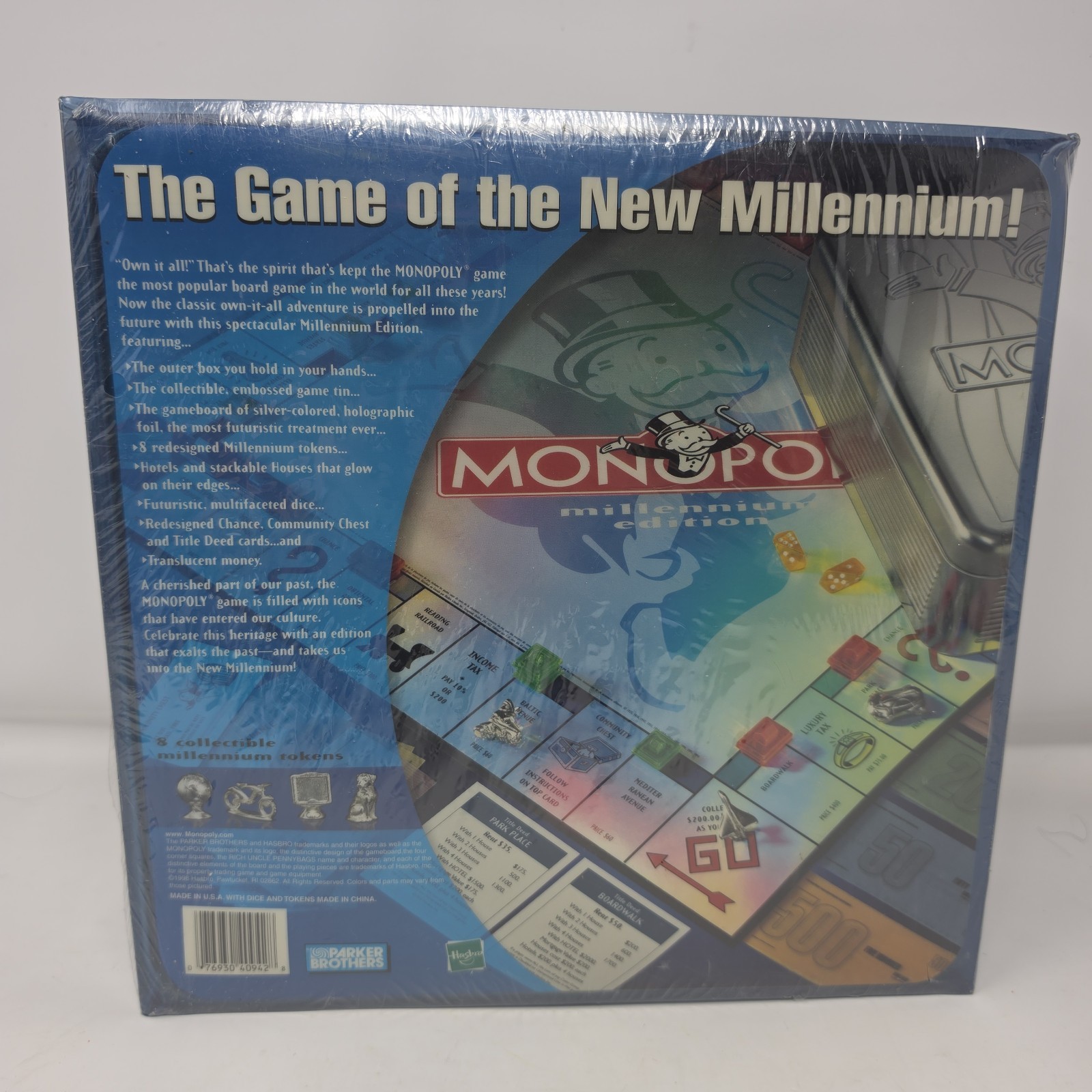 Parker Brothers Monopoly Board Game 2000 Millenium Edition Collector Tin SEALED!