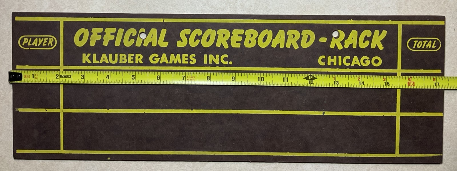 Vintage Klauber Games Inc. Official Scoreboard Rack Chalkboard-Chicago USA