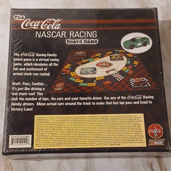 *Sealed* Coca-Cola NASCAR Racing Board Game, 1st Edition, 2004
