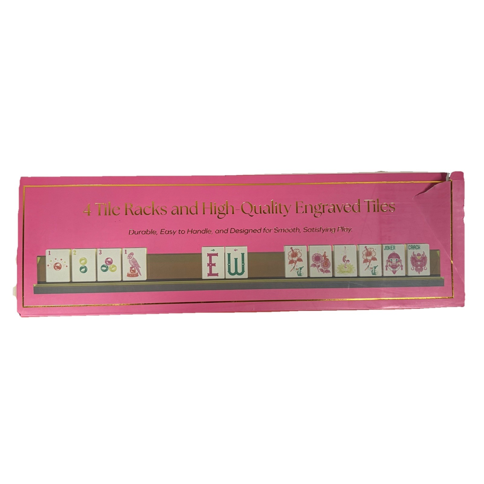 Mahjong CirqueJong Edition 160 Tile Set w Racks Mat Carry Case Maison Lude Box