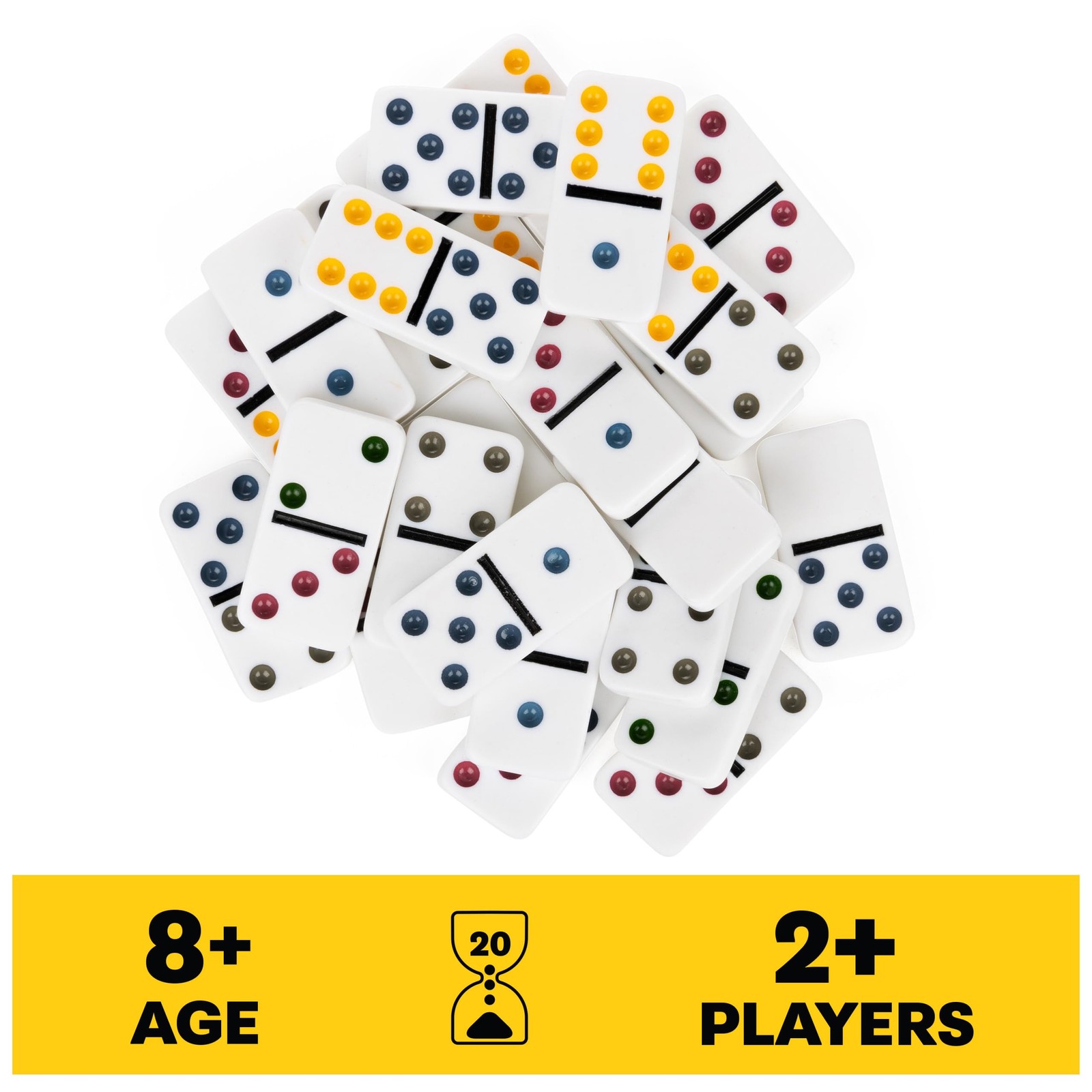 Spin Master Games Mexican Train Dominoes Set in Metal 1 unit, Multi Color