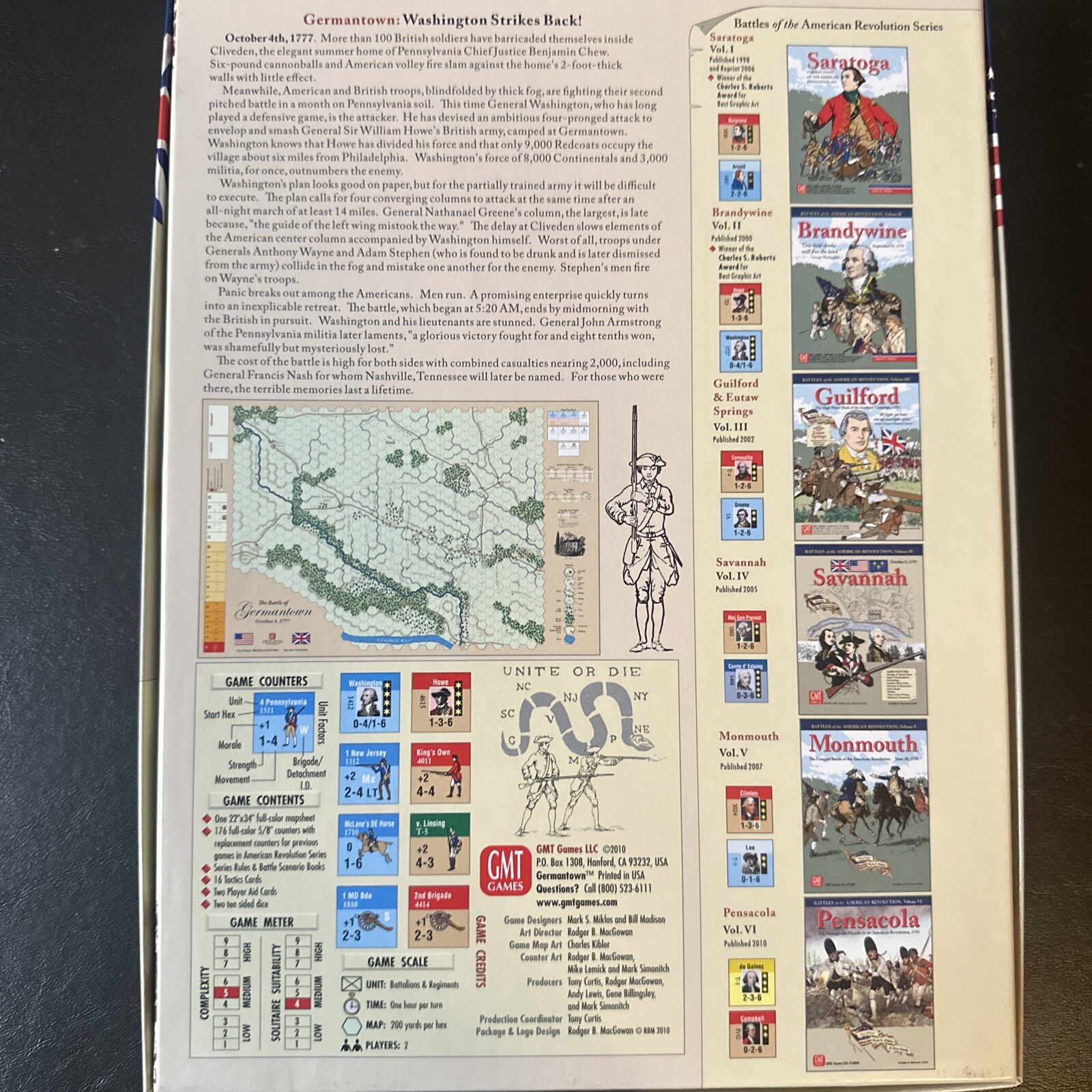 GMT American Revolution Germantown Box Excellent!
