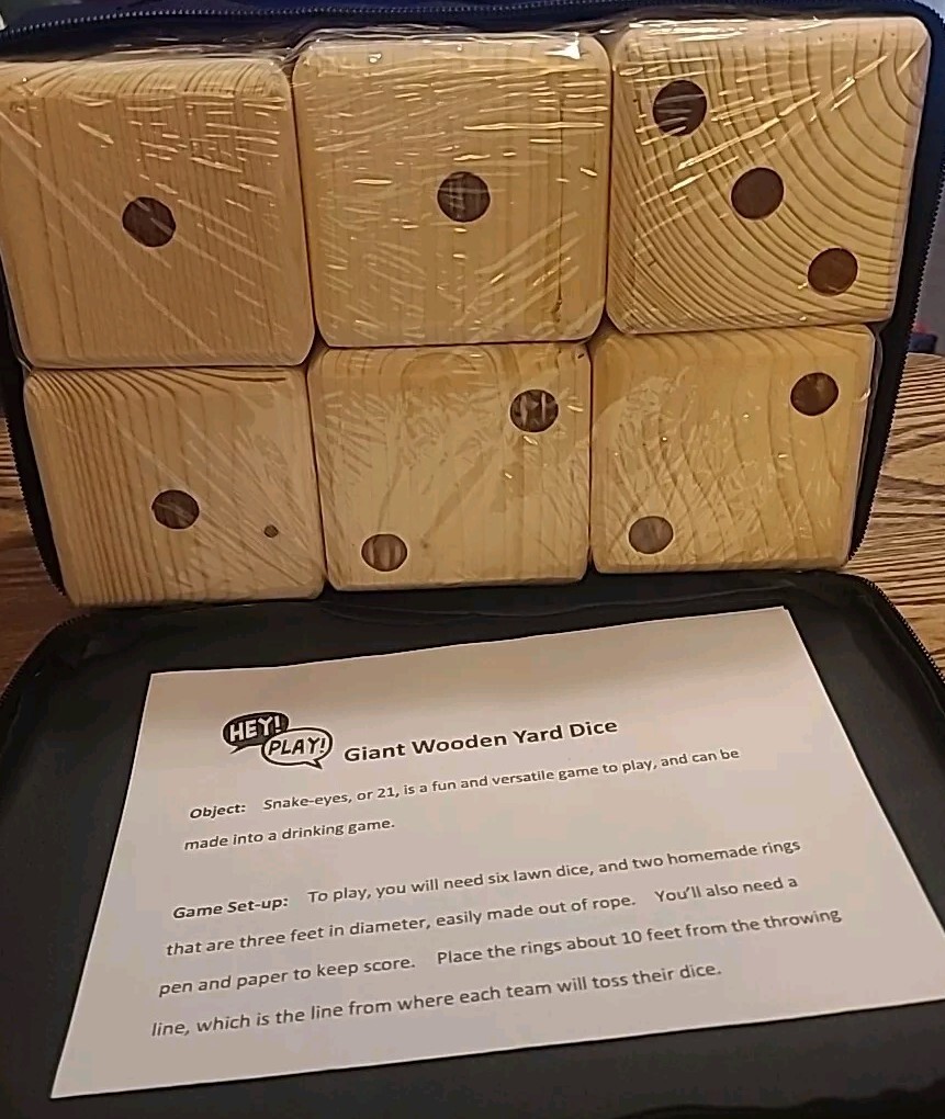 Hey! Play! Giant Wooden Dice Game