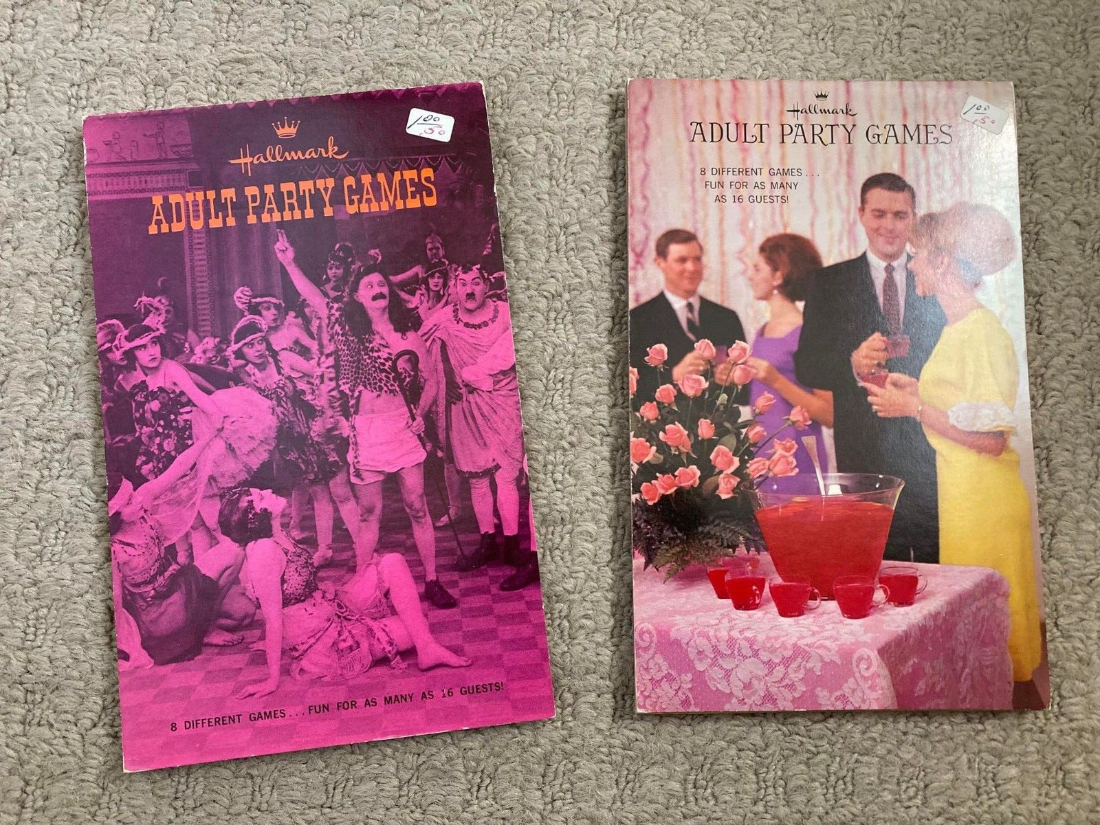 VINTAGE ADULT PARTY GAMES HALLMARK 2 Sets 100 pages per set with 6 games total