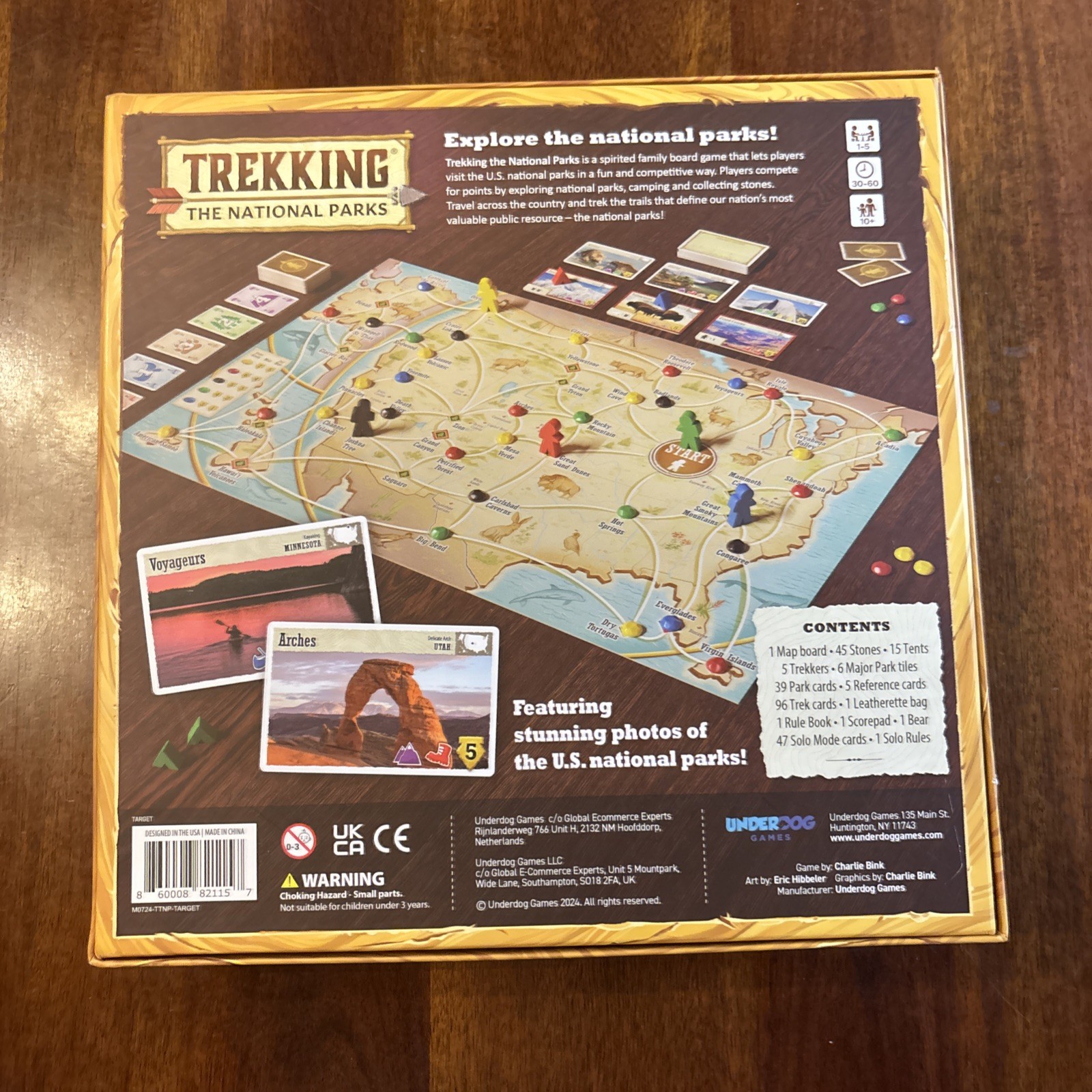 Trekking the National Parks Board Game 3rd Edition Underdog Games Complete