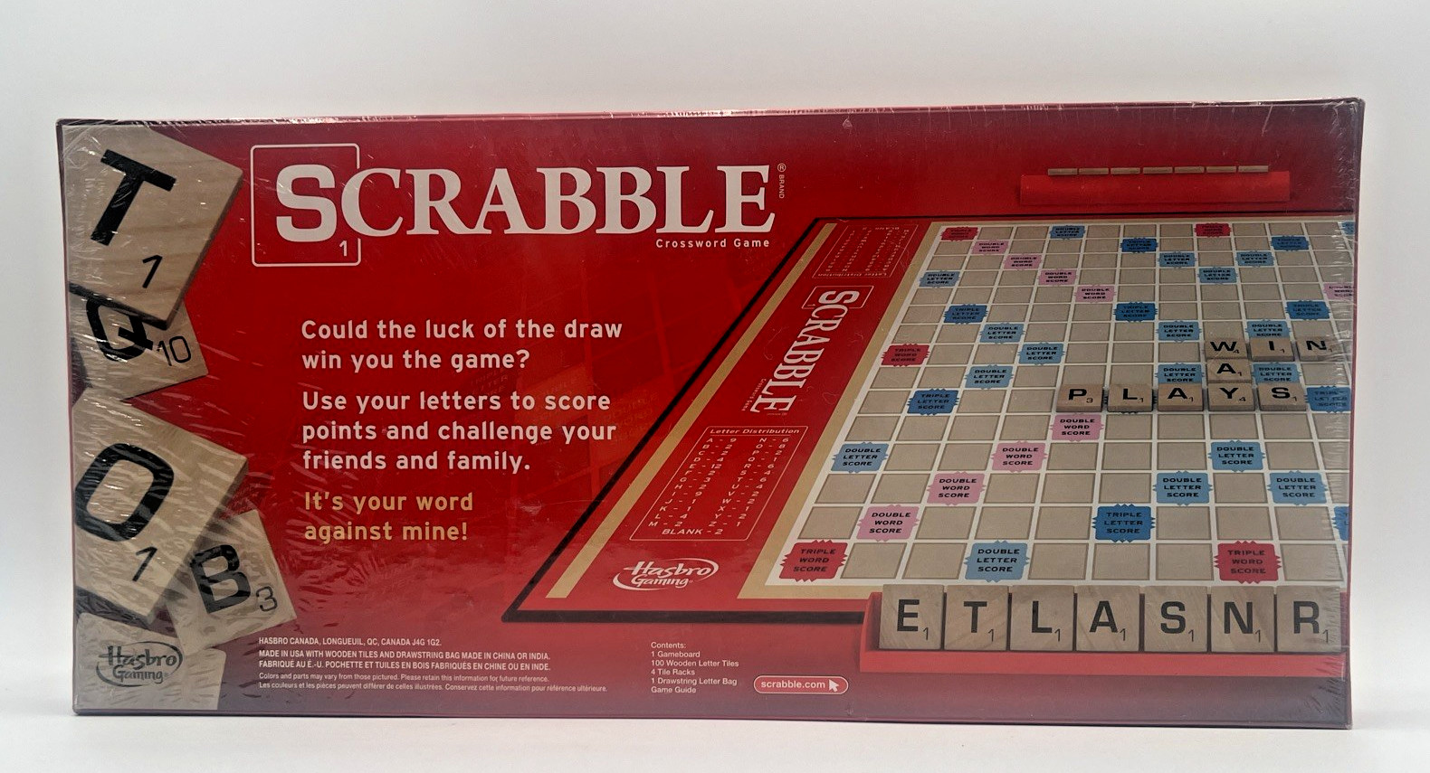 Scrabble Board Game Crossword New Factory Sealed Hasbro A8166 2013 Tiles USA SEE