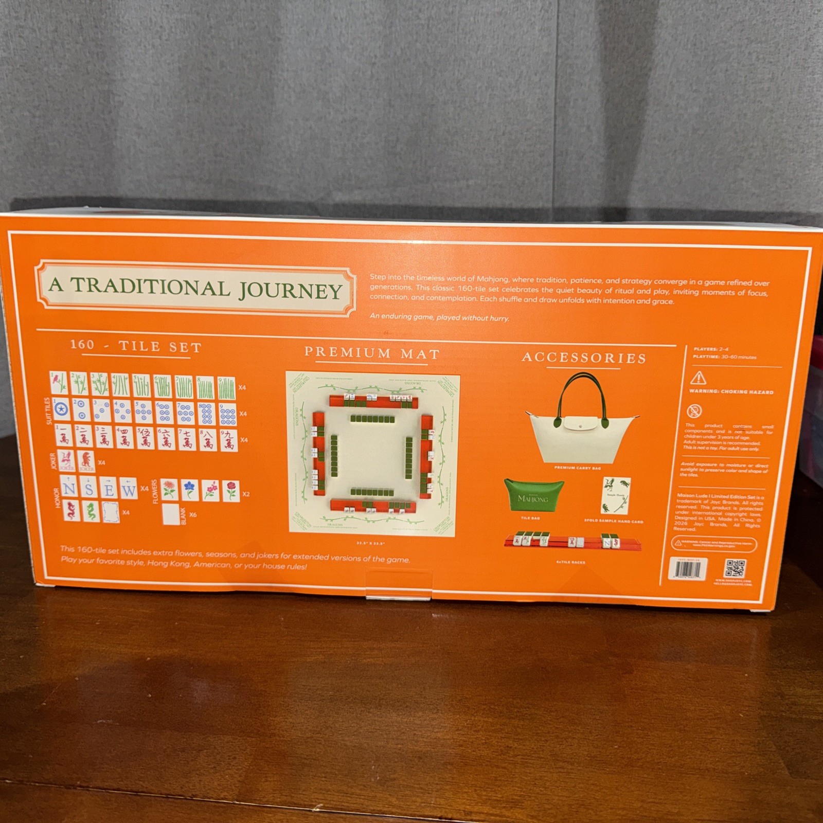 Maison Lude Mahjong Limited Edition 160 Tile Set Premium Mat, Leather Bag SEALED