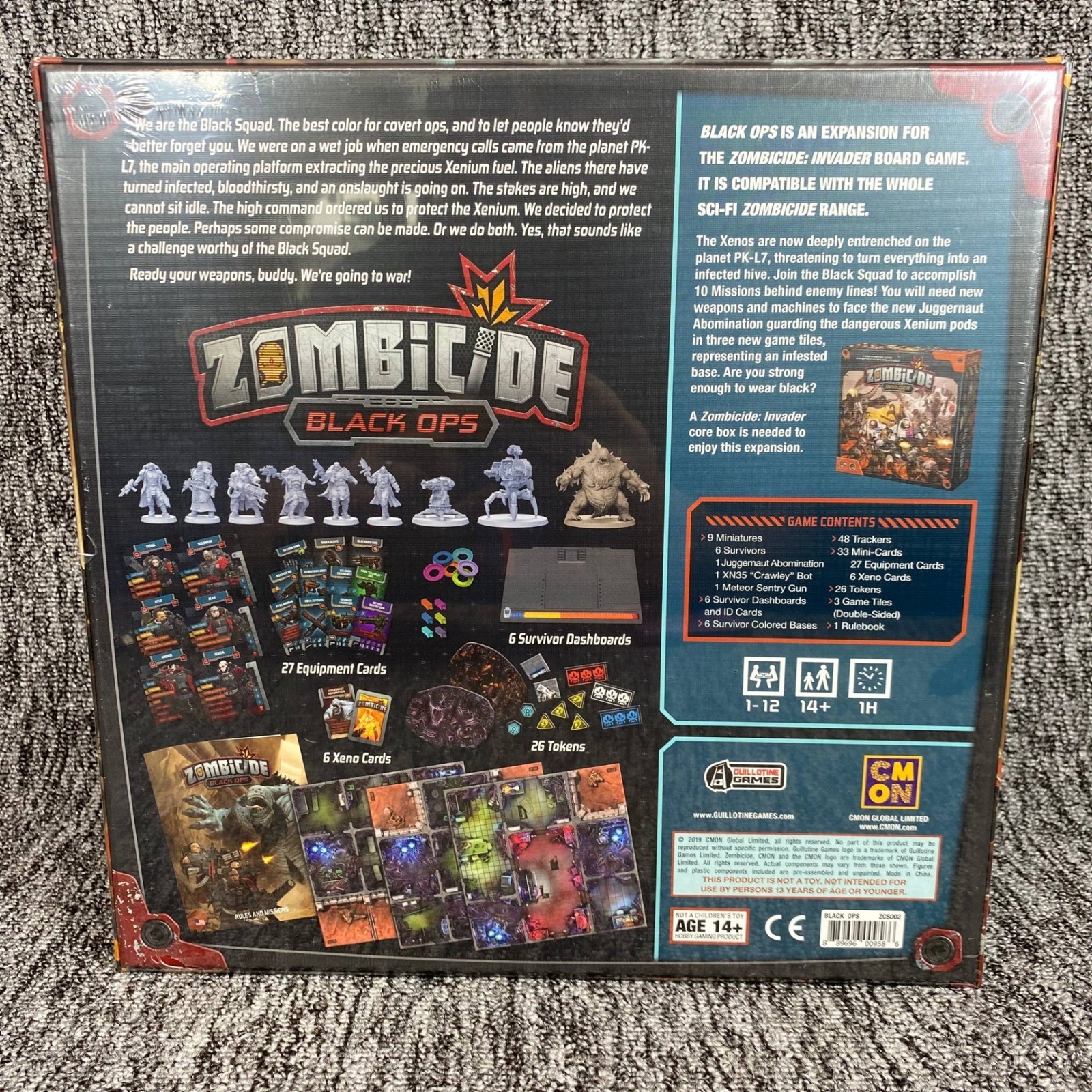 Zombicide Invader Black Ops Expansion CMON 2019 New Sealed Board Game ZCS002