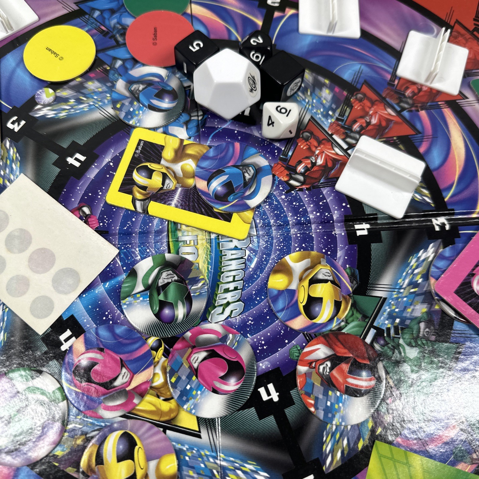 Power Rangers Board Game 2001 Missing 1 Pink Disk