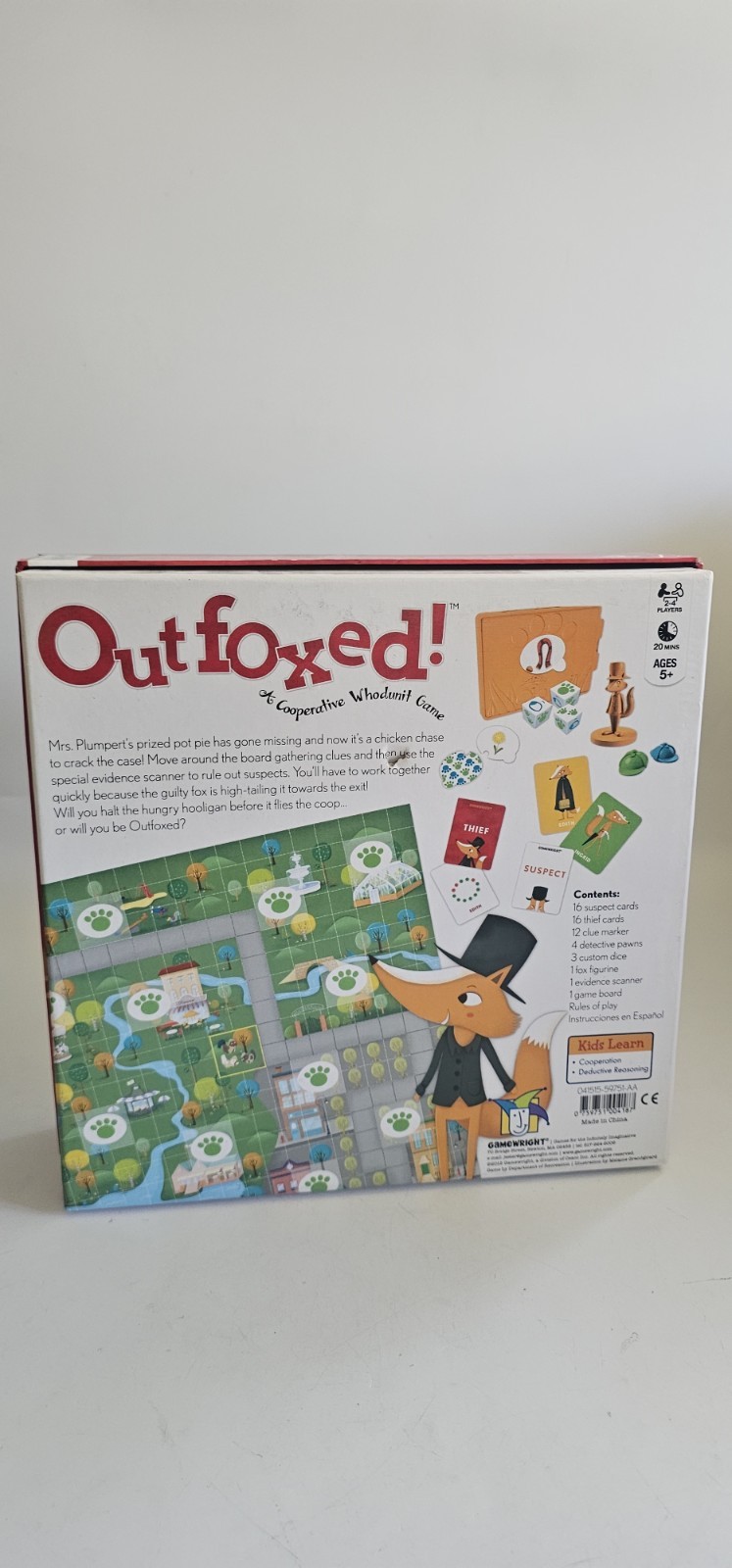 Outfoxed! Board Game 2015 Family Cooperative Whodunnit Gamewright