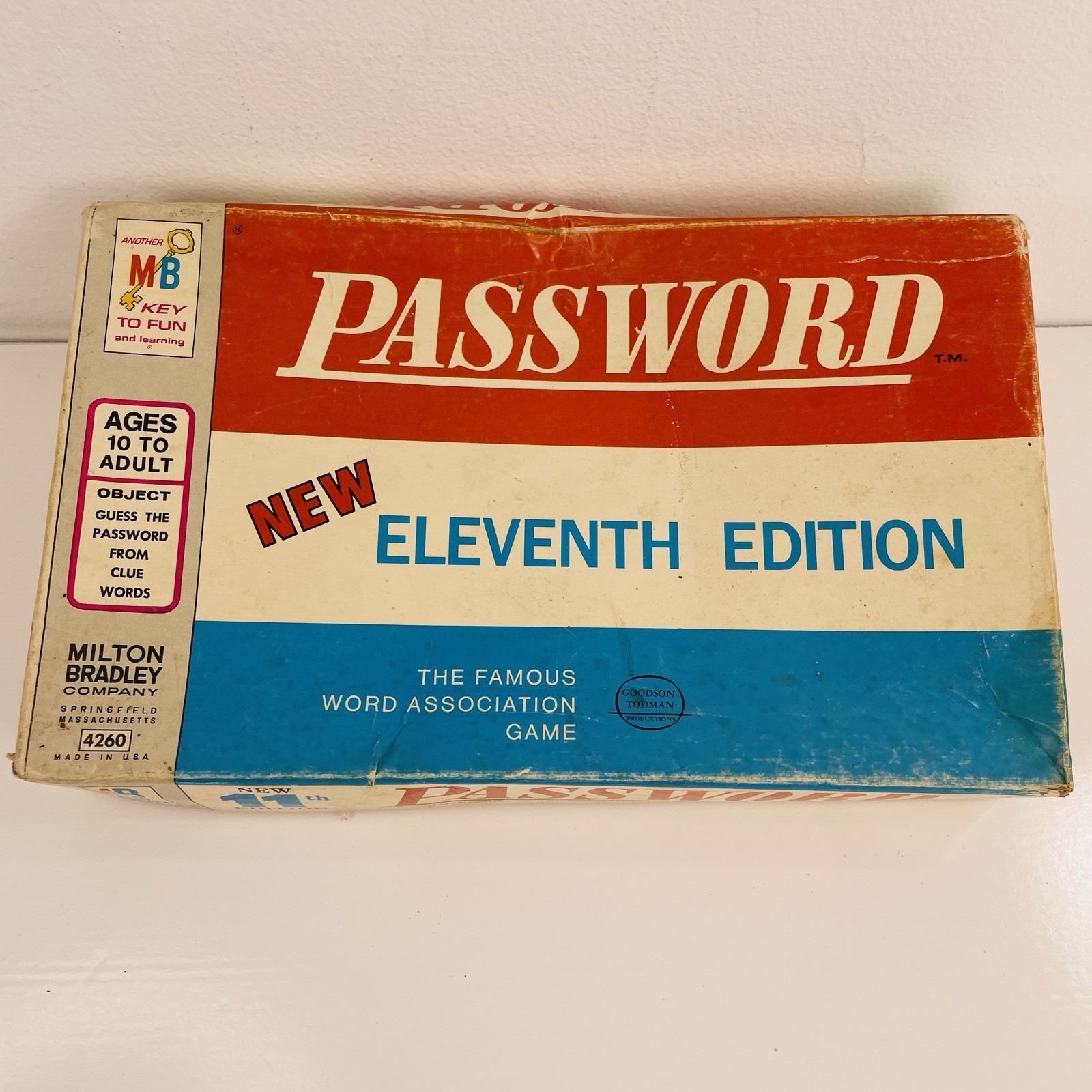 Password Eleventh Edition Board Game 1970 Vintage #4260 Milton Bradley