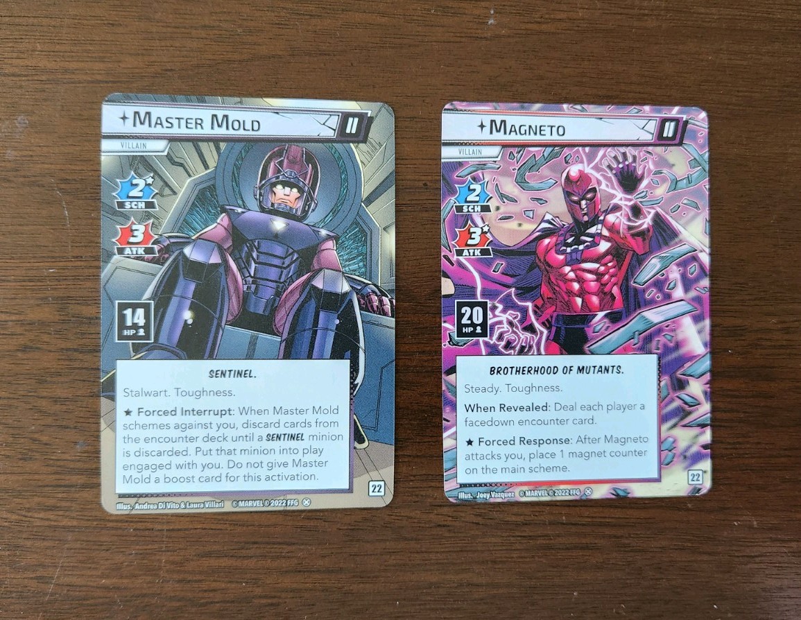 Marvel Champions Mutant Genesis X-Men Villain Promo Cards