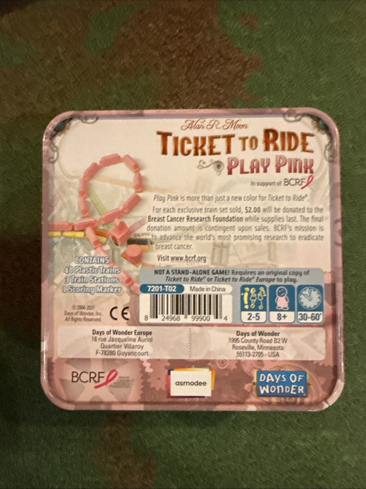 Days of Wonder Ticket to Ride Play Pink