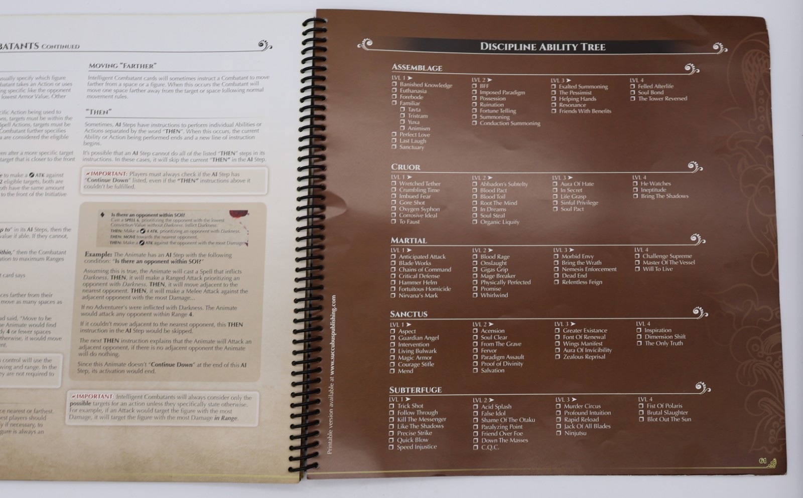 Middara Rulebook Only Replacement Board Game Parts Rule Book