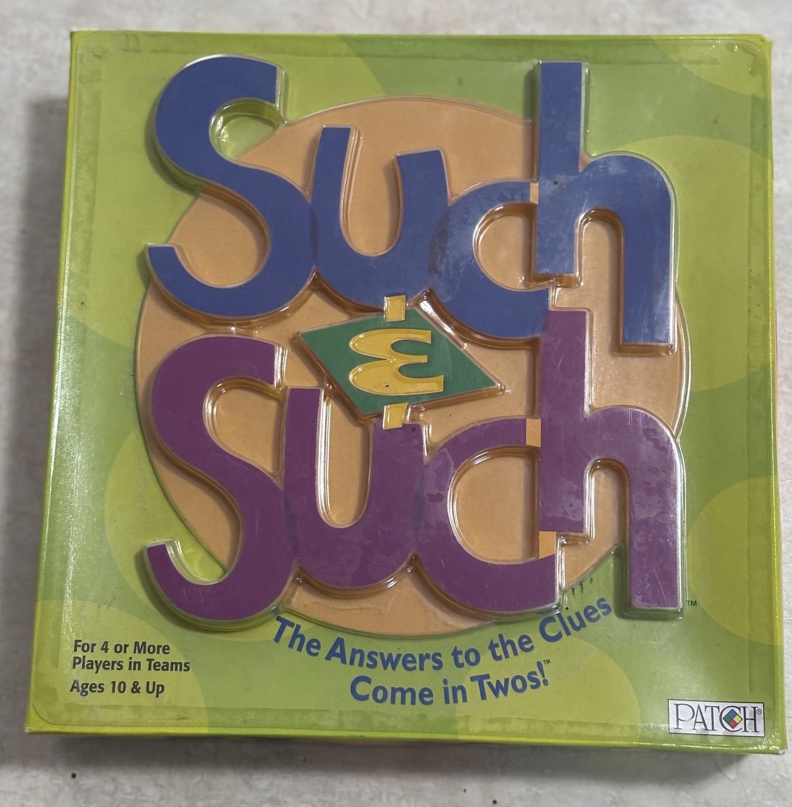 Such & Such Game-Patch Products The Answers To The Clues Come In Twos! Complete