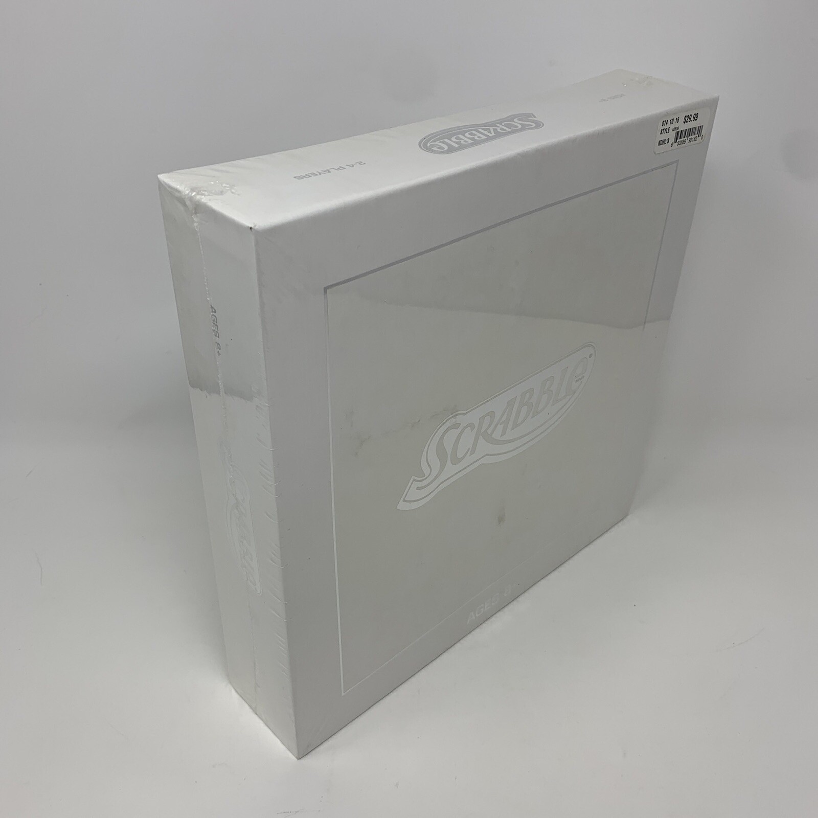 SCRABBLE Edition Pearlescent Board White w/Silver Accents Hasbro 2013 Sealed