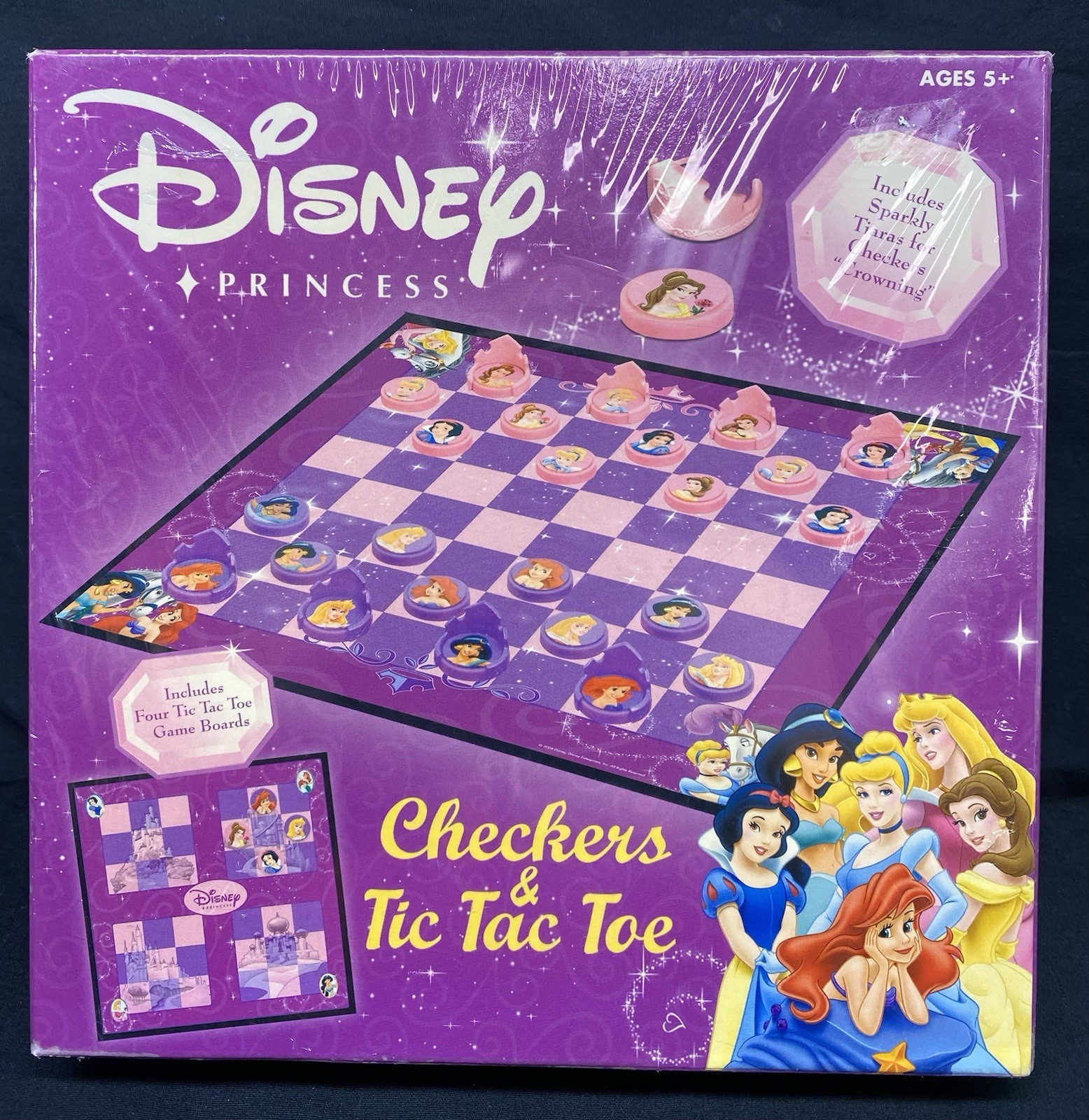 NEW Sealed Disney Princess Checkers & Tic Tac Toe Game set.