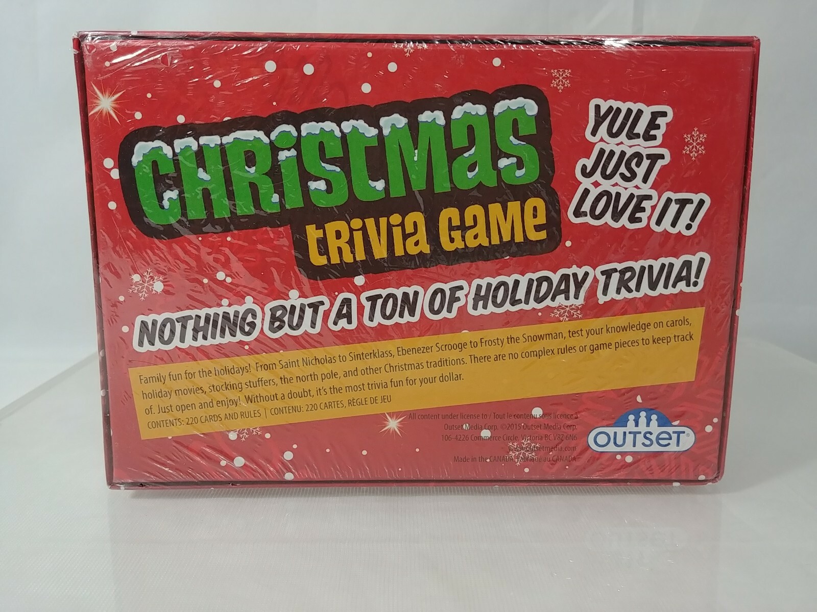Cobble Hill Christmas Trivia Game – Portable Car Activity – Ages 12 and Up NEW *