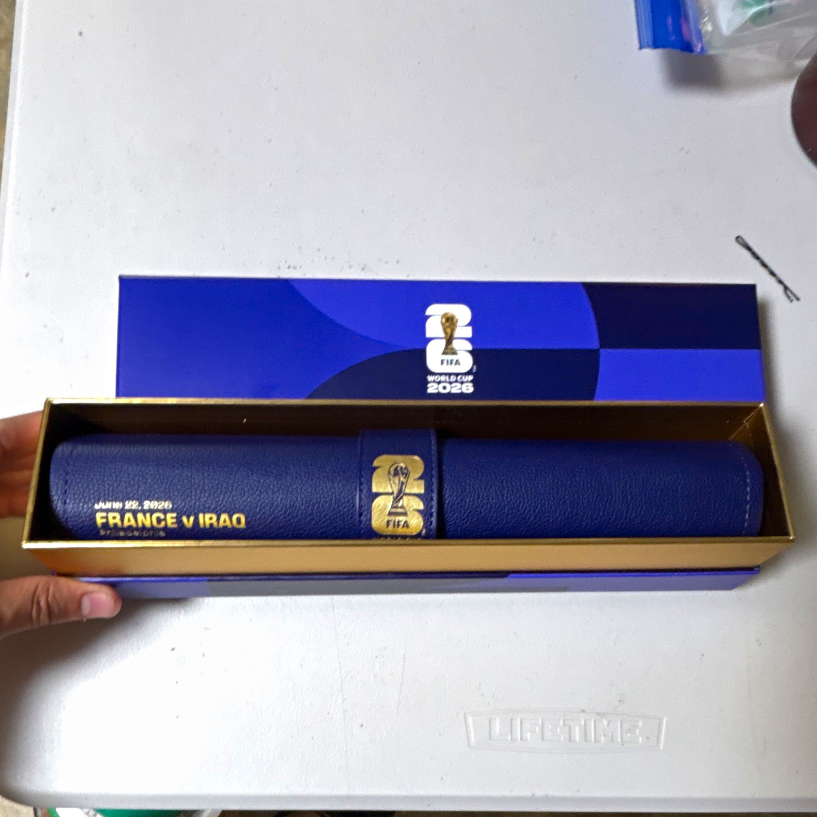 FIFA World Cup 2026 Backgammon Travel Board Game Set France vs Iraq