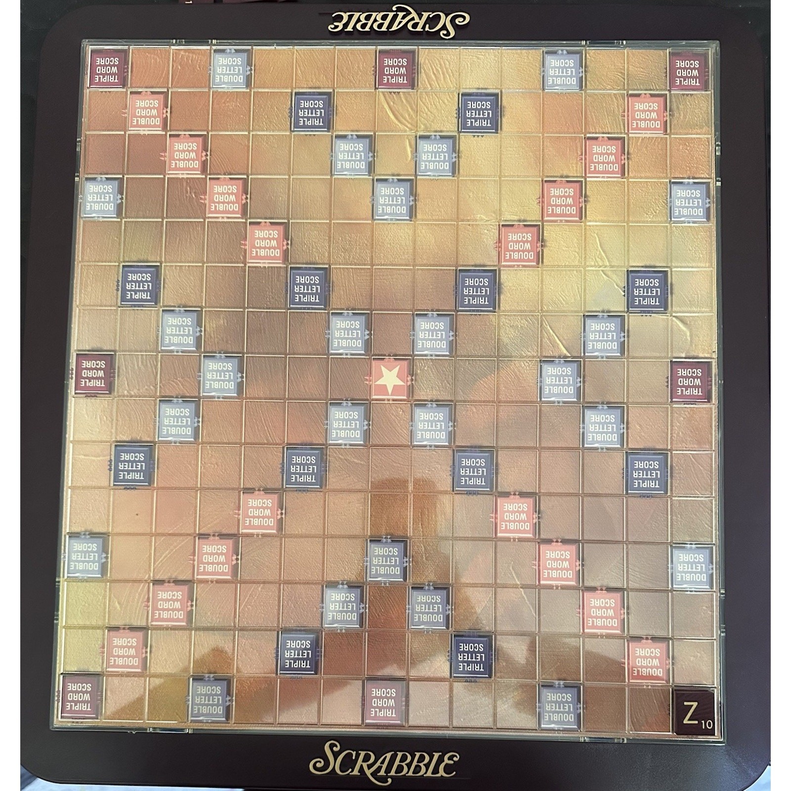 Scrabble Deluxe Edition 1999 Crossword Game Turntable Board Wood Tile Complete